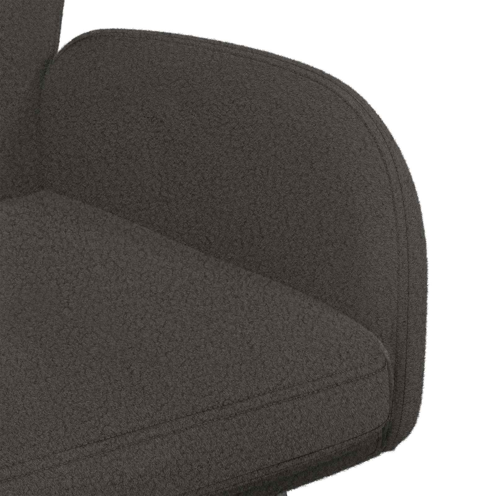 Okretne blagovaonske stolice 4 pcs Bouclé Tamnosiva