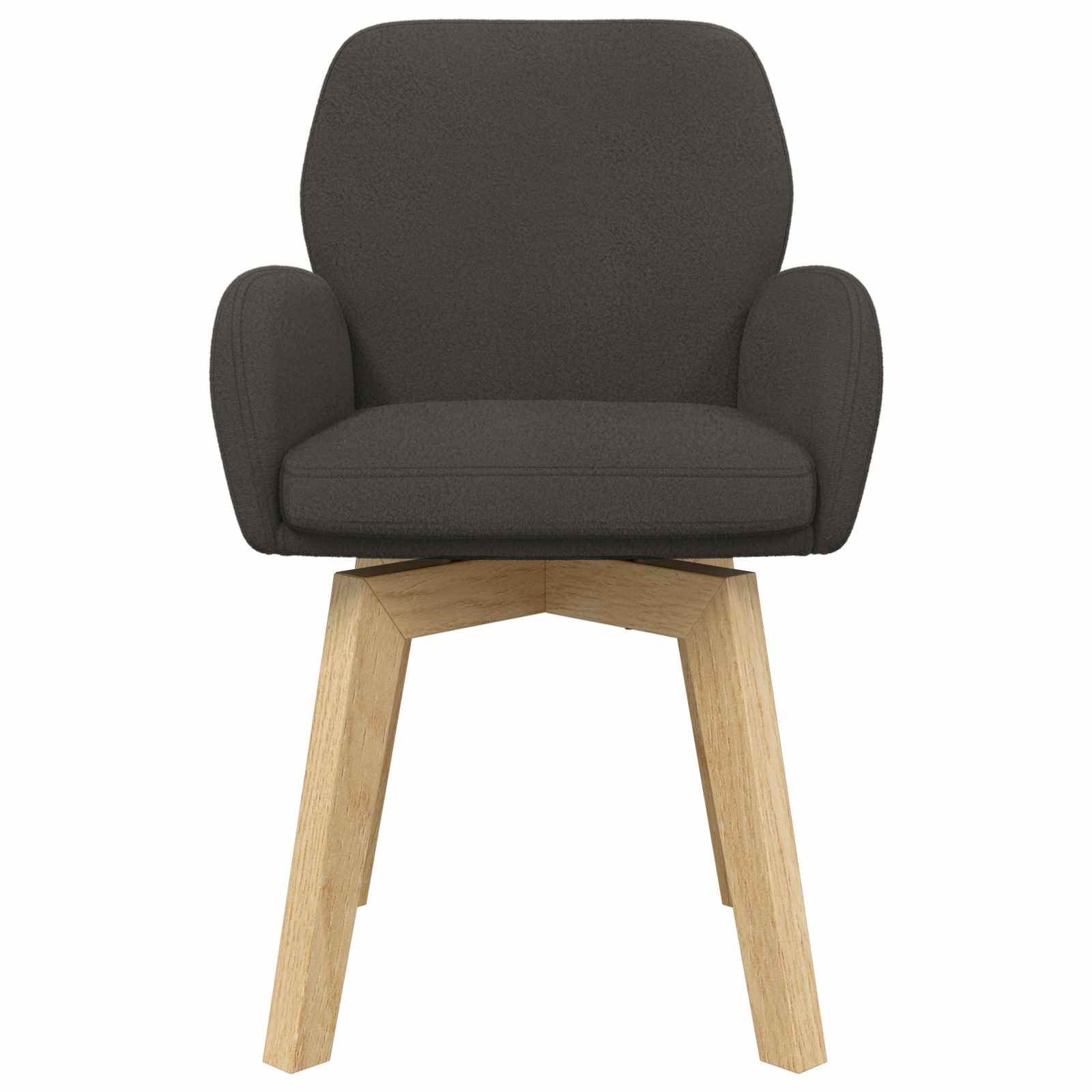 Okretne blagovaonske stolice 4 pcs Bouclé Tamnosiva