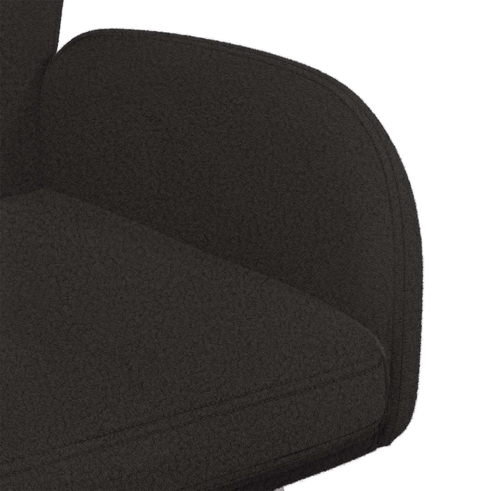 Okretne blagovaonske stolice 4 pcs Bouclé Crna 54 x 58 x 87 cm
