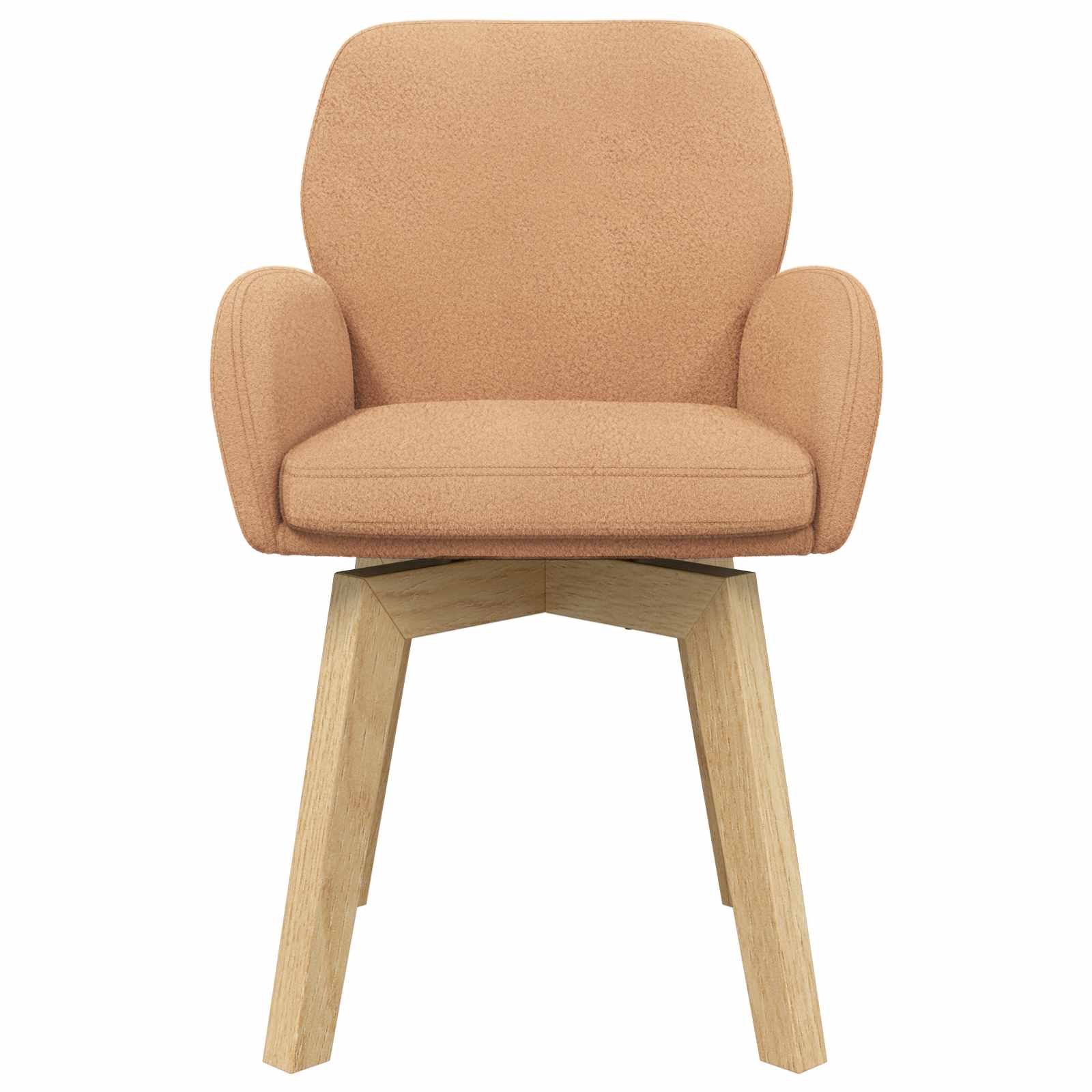 Okretne blagovaonske stolice 4 pcs Bouclé Bež 54 x 58 x 87 cm
