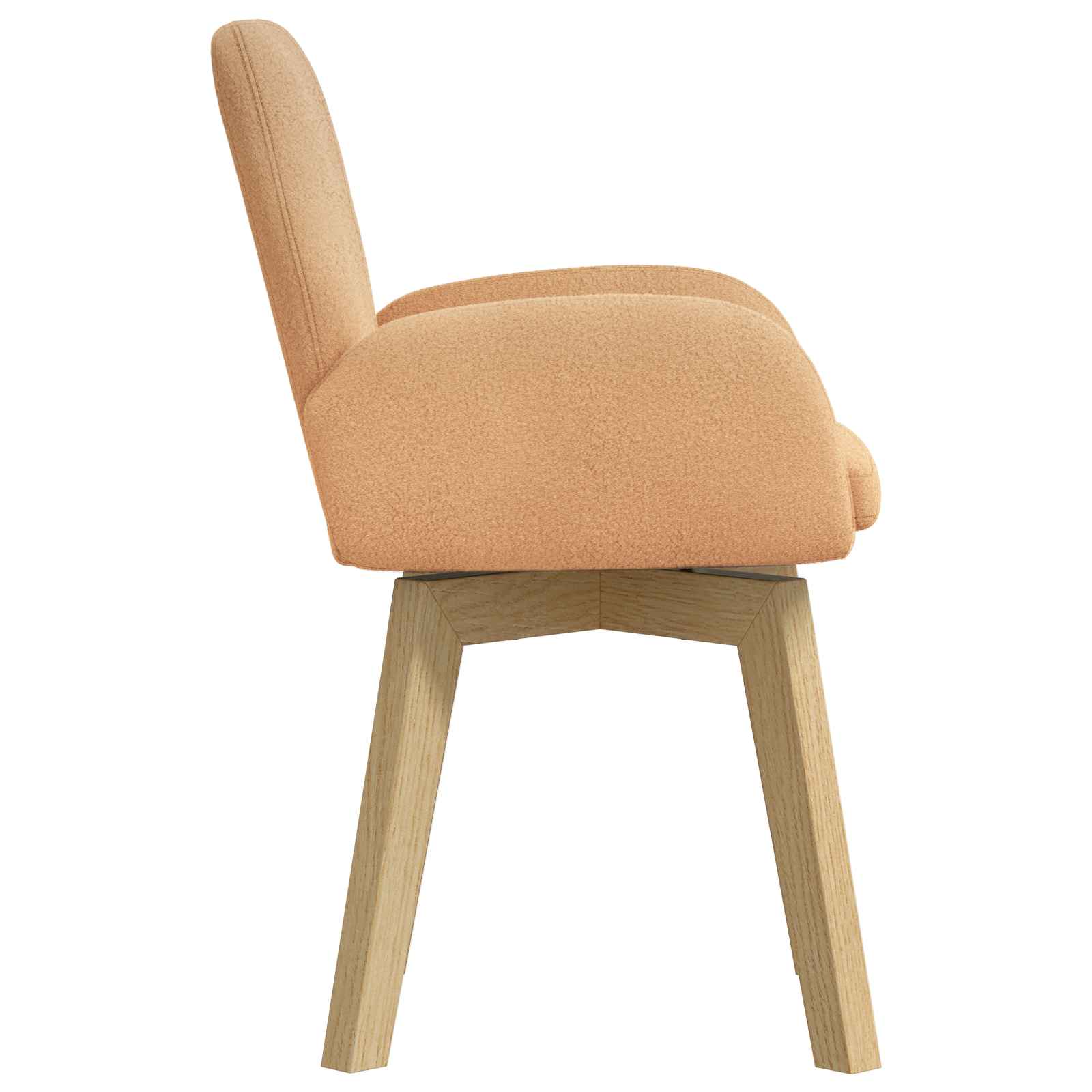Okretne blagovaonske stolice 4 pcs Bouclé Bež 54 x 58 x 87 cm