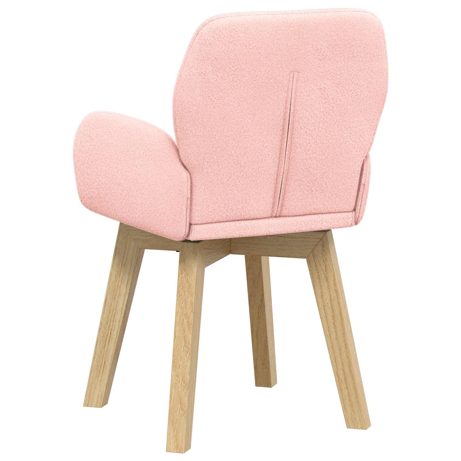 Okretne blagovaonske stolice 6 pcs Bouclé Ružičasta