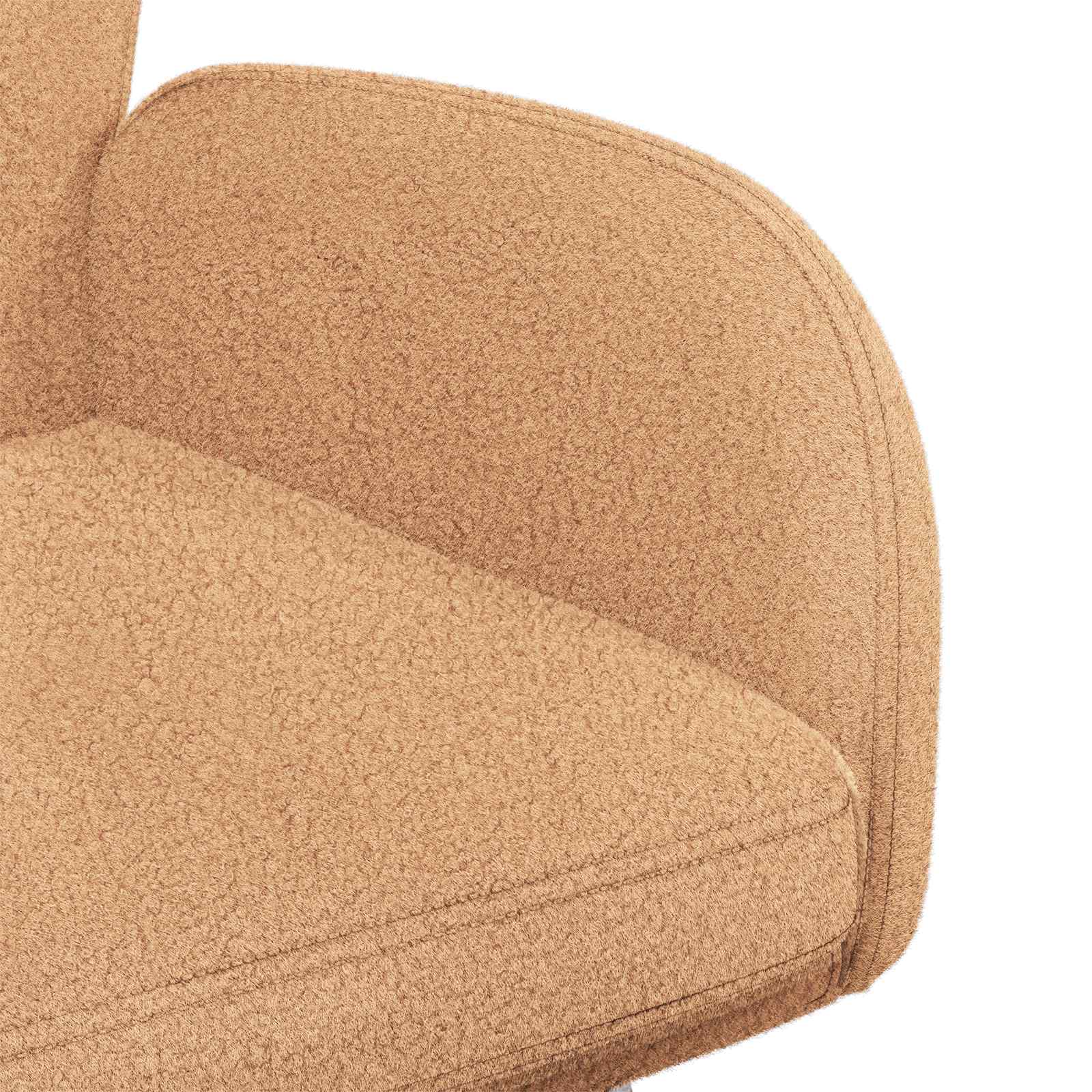 Okretne blagovaonske stolice 6 pcs Bouclé Bež 54 x 58 x 87 cm