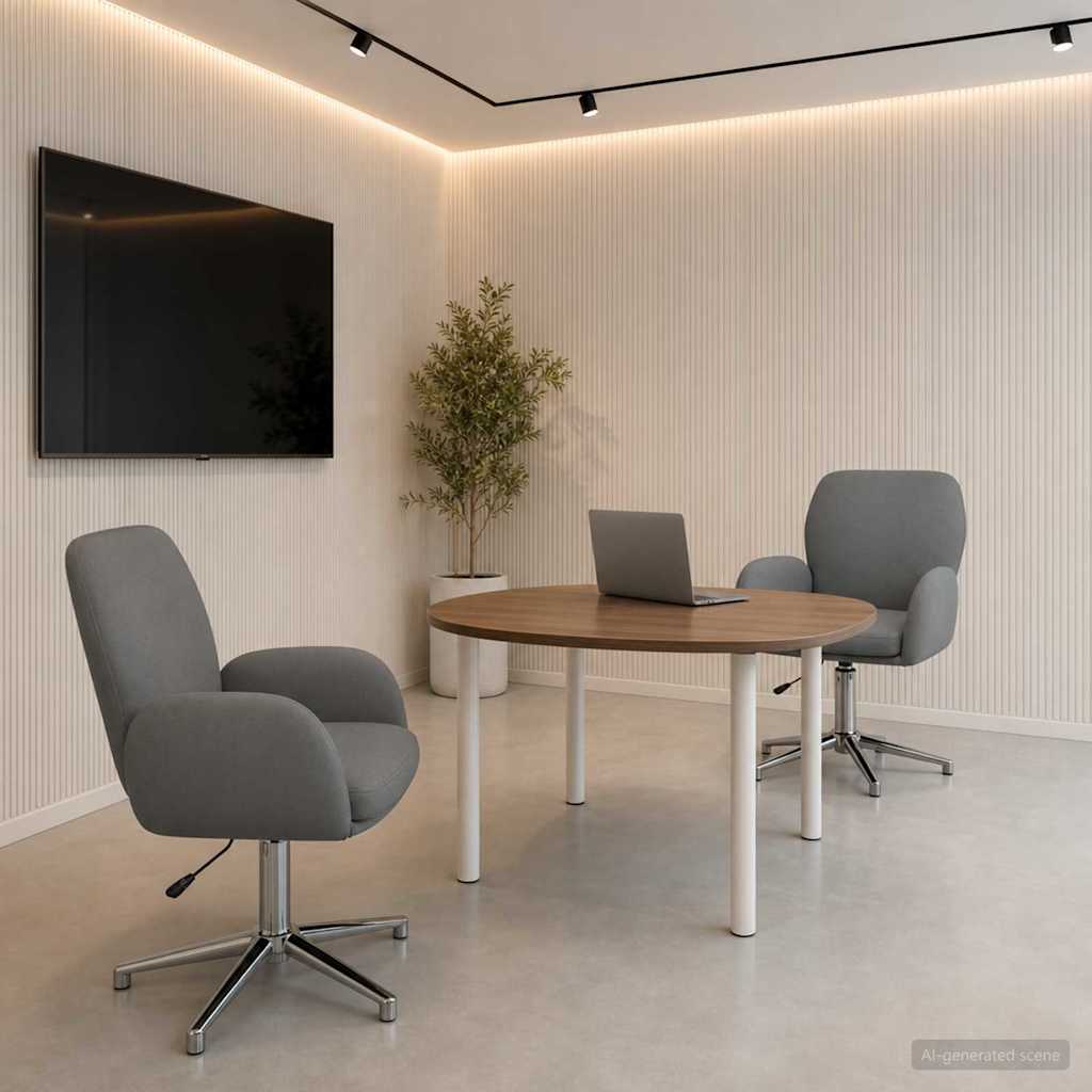 Okretne radne stolice 2 kom. 54 x 58 x 90 cm Tamnosiva Tkanina
