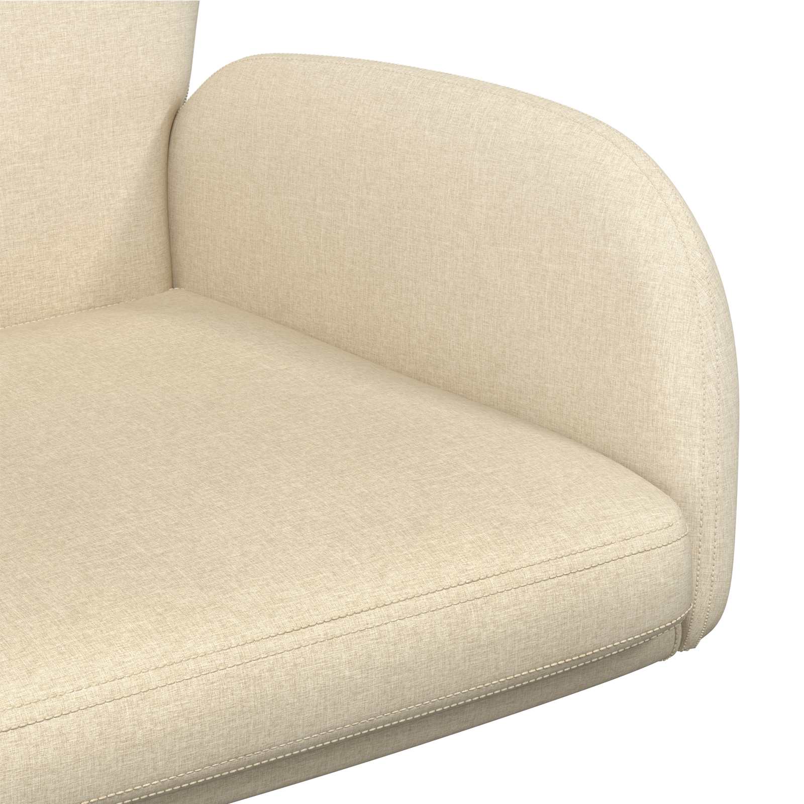 Okretne radne stolice 2 kom. 54 x 58 x 90 cm Krem Tkanina