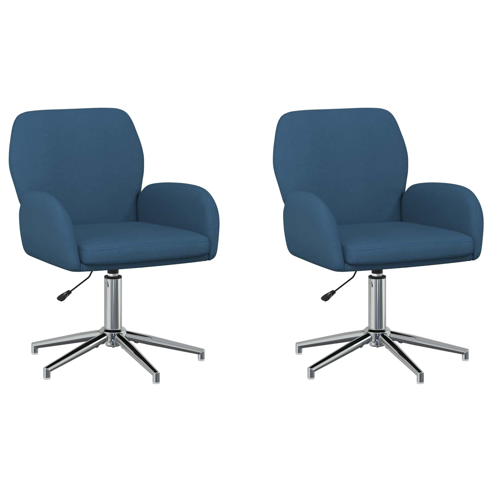 Okretne radne stolice 2 kom. 54 x 58 x 90 cm Plava Tkanina