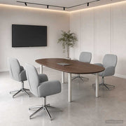 Okretne radne stolice 4 kom. 54 x 58 x 90 cm Svjetlosiva