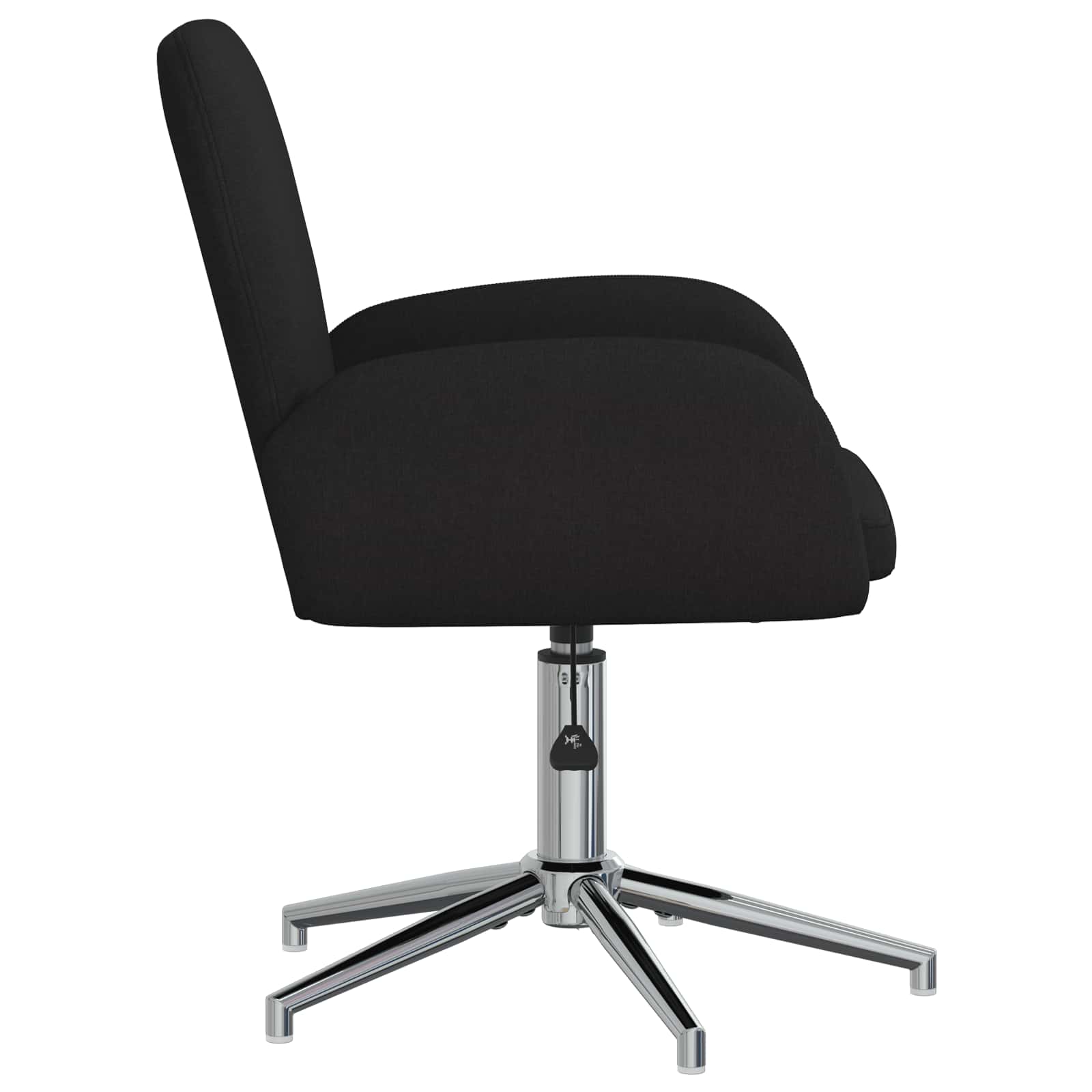 Okretne radne stolice 4 kom. 54 x 58 x 90 cm Crna Tkanina