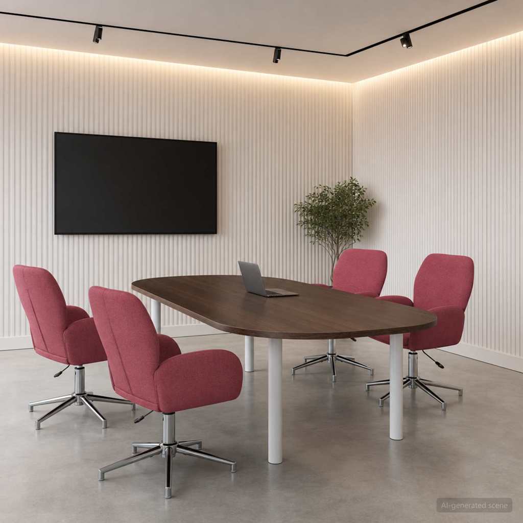 Okretne radne stolice 4 kom. 54 x 58 x 90 cm Vinska crvena