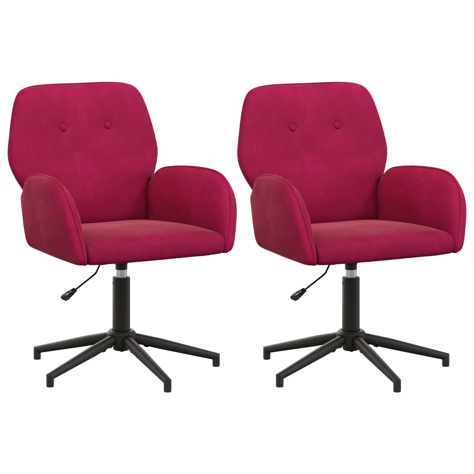 Okretne radne stolice 2 kom. 54 x 55 x 90 cm Vinska crvena