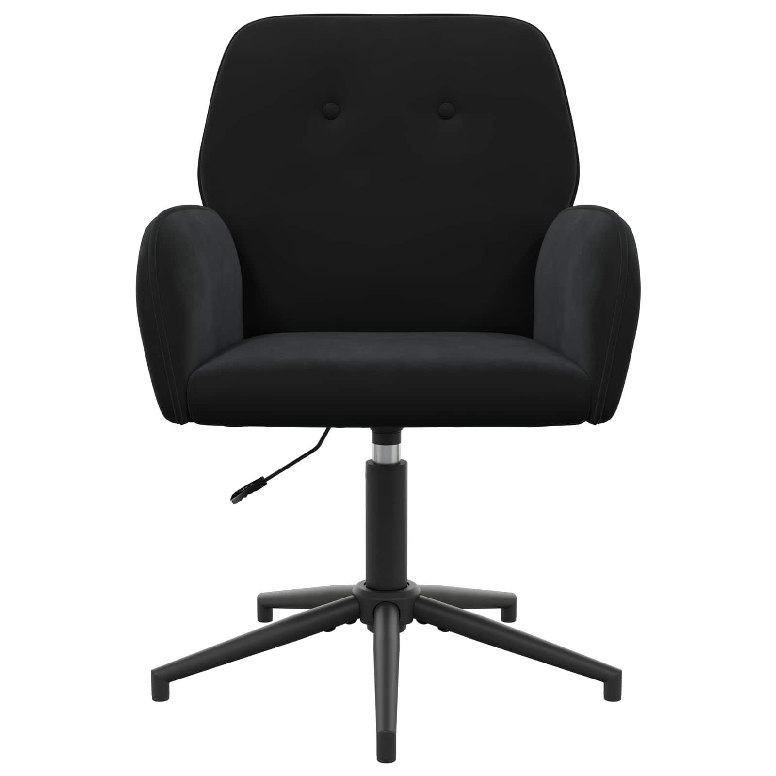 Okretne radne stolice 4 kom. 54 x 55 x 90 cm Crna Baršun