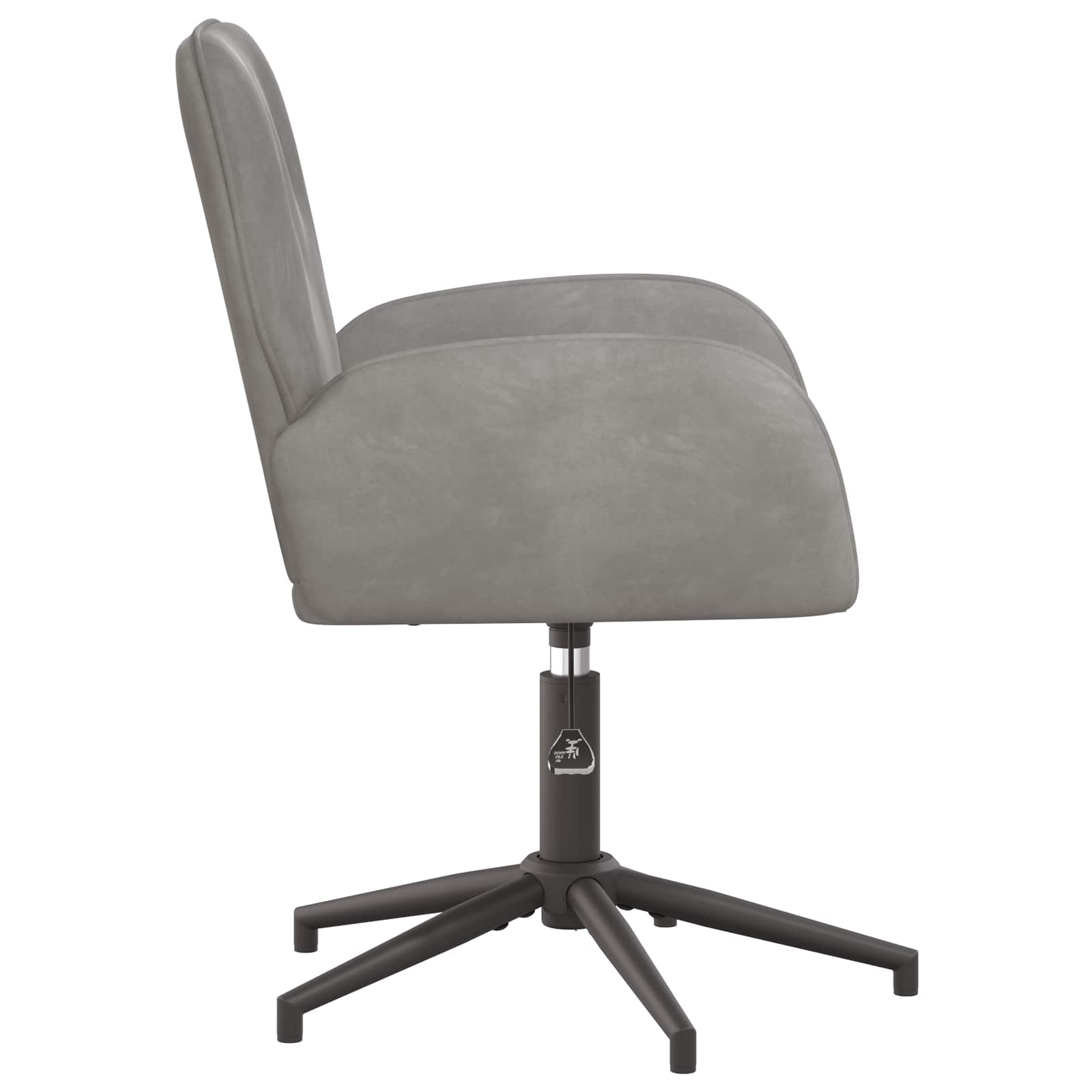 Okretne radne stolice 6 kom. 54 x 55 x 90 cm Svjetlosiva Baršun
