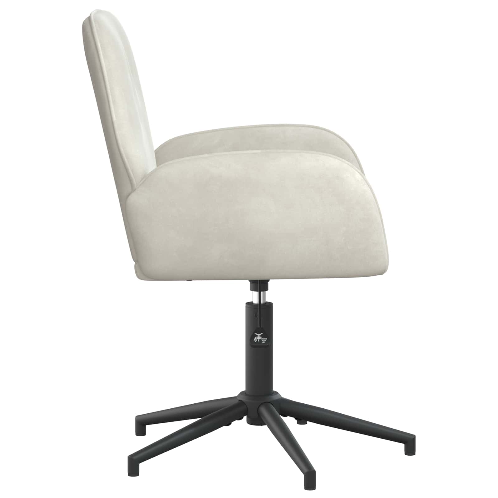 Okretne radne stolice 6 kom. 54 x 55 x 90 cm Krem Baršun