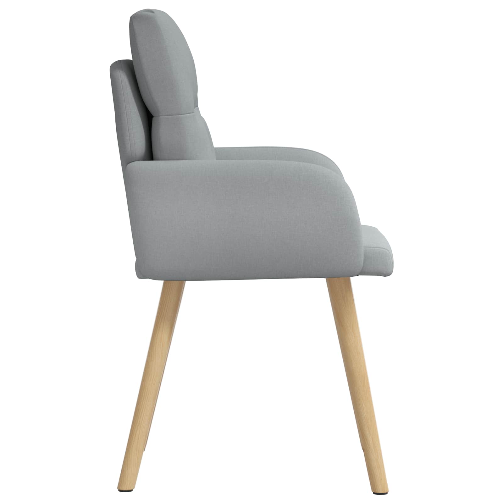Trpezarijske stolice 4 pcs Tkanina Svjetlosiva 60 x 56 x 96 cm