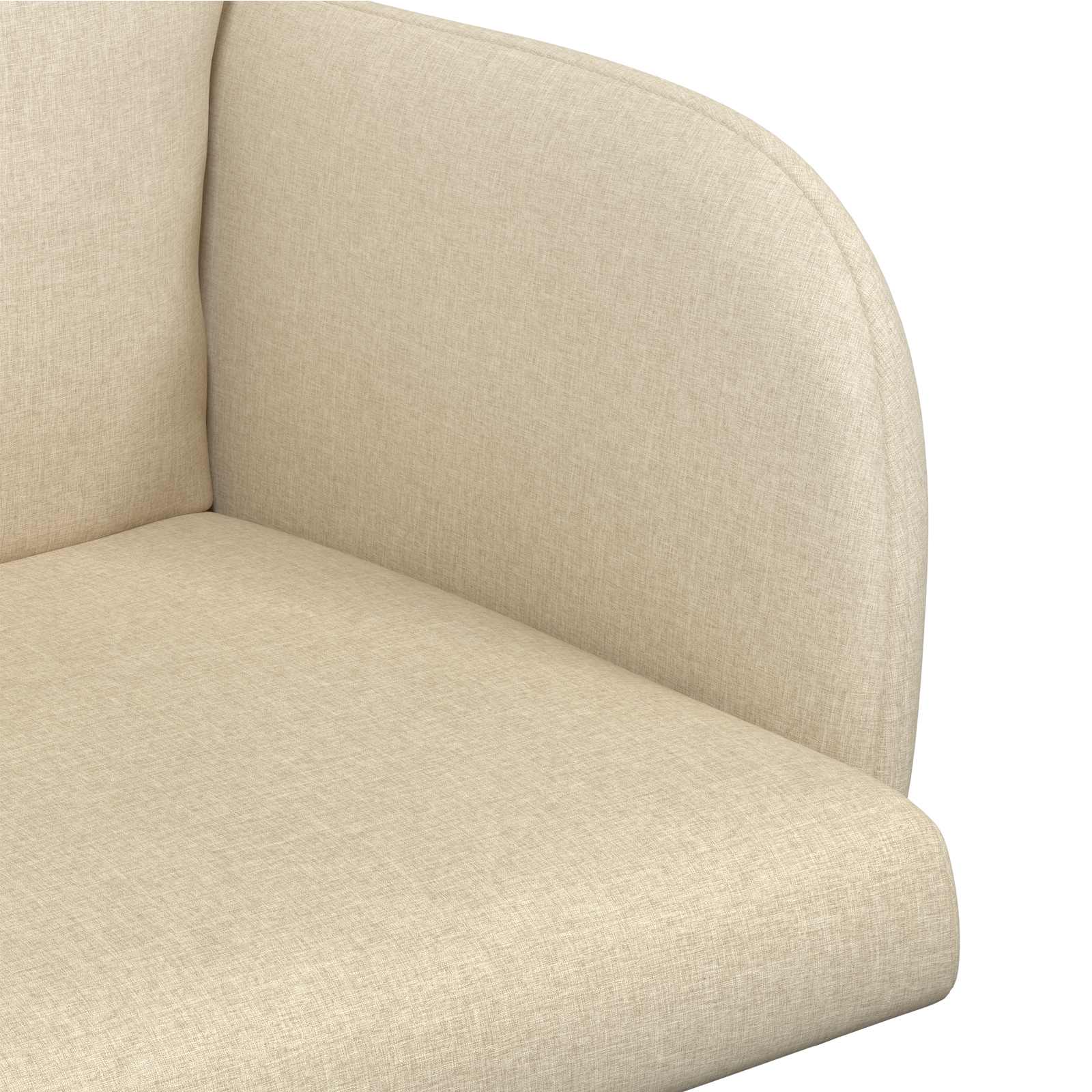 Trpezarijske stolice 4 pcs Tkanina Krem 60 x 56 x 96 cm