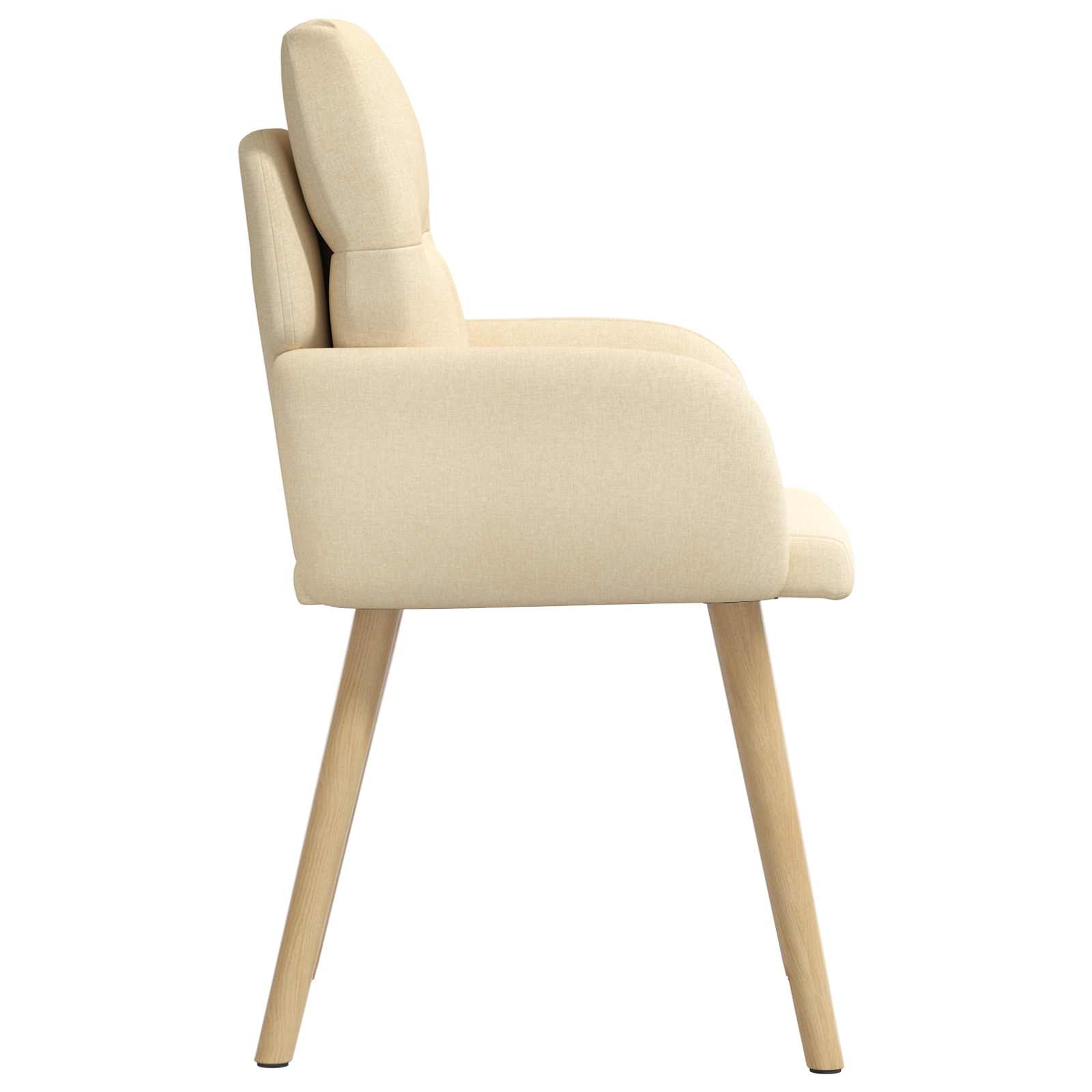 Trpezarijske stolice 6 pcs Tkanina Krem 60 x 56 x 96 cm