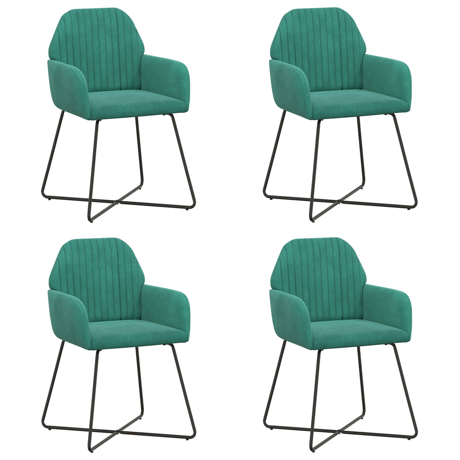 Trpezarijske stolice 4 pcs Baršun Tirkizna 55 x 50 x 84 cm
