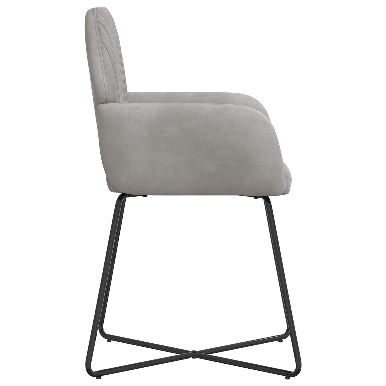 Trpezarijske stolice 6 pcs Baršun Svjetlosiva 55 x 50 x 84 cm