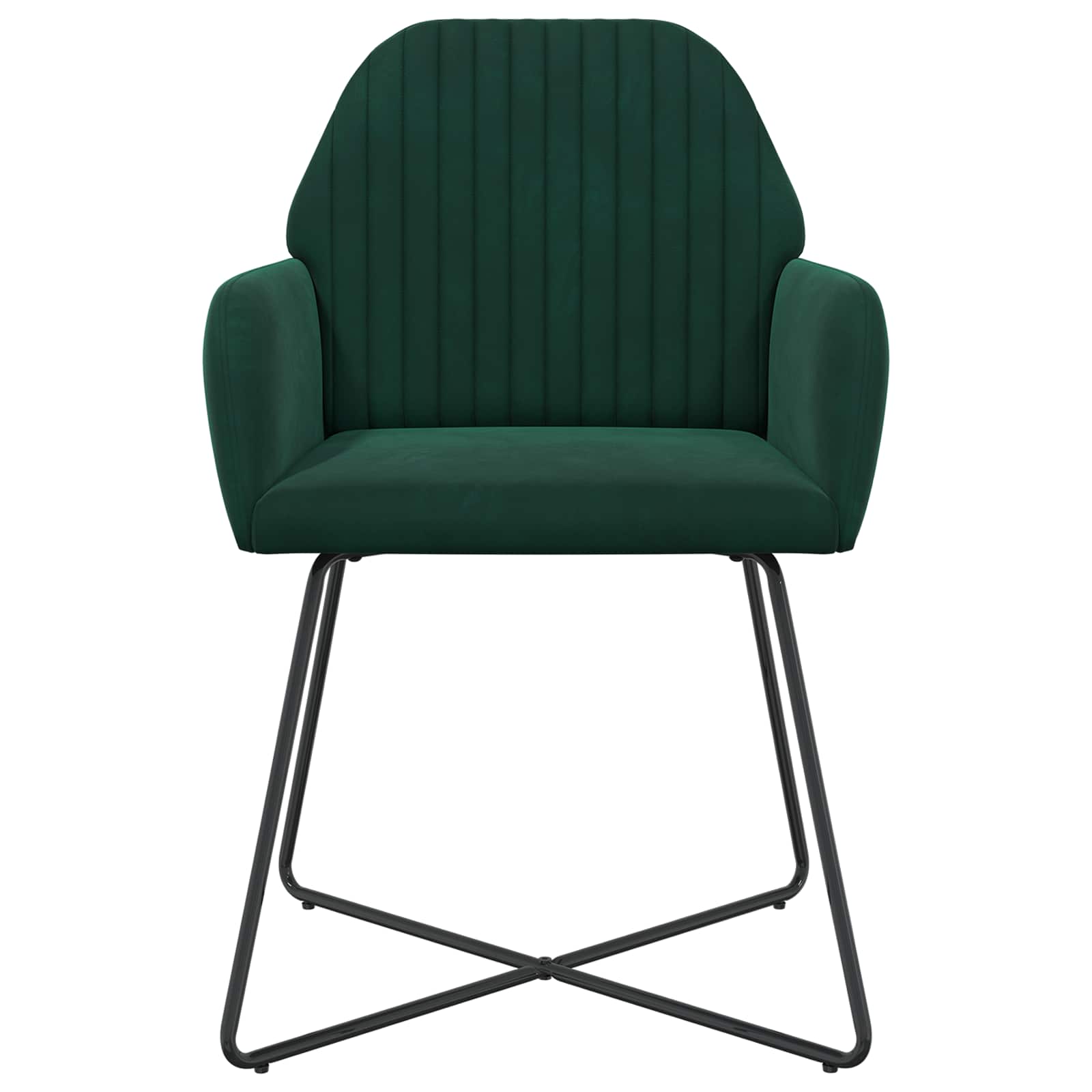 Trpezarijske stolice 6 pcs Baršun Tamnozelena 55 x 50 x 84 cm