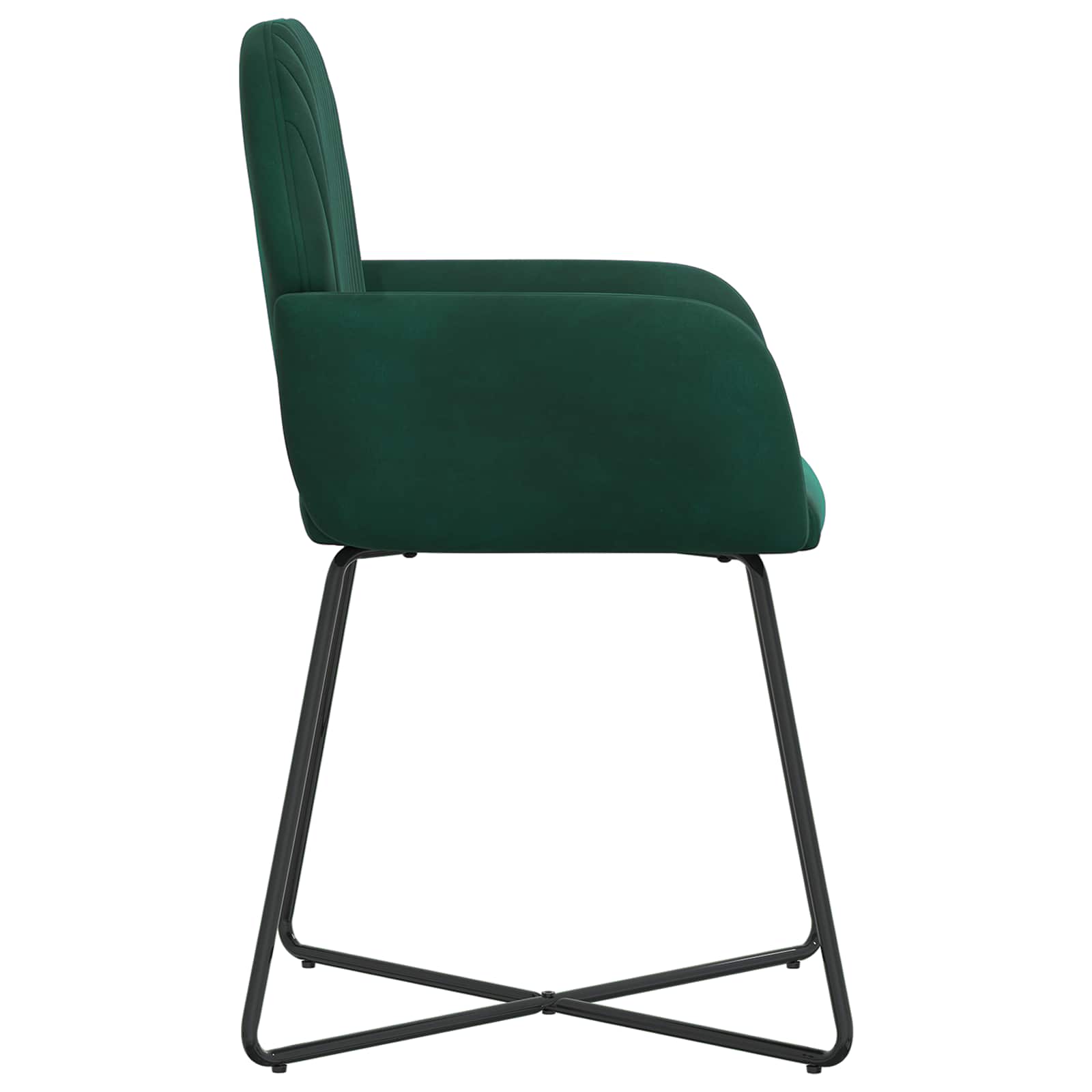 Trpezarijske stolice 6 pcs Baršun Tamnozelena 55 x 50 x 84 cm