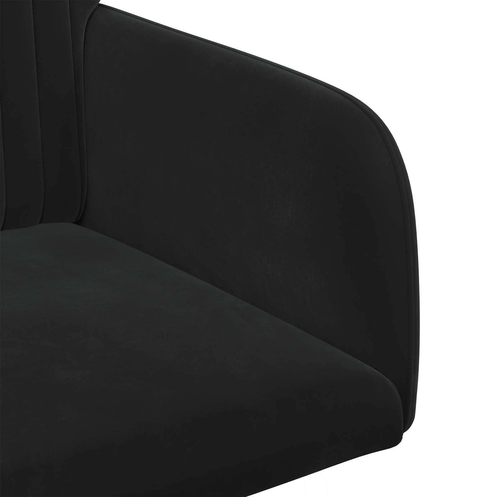 Trpezarijske stolice 6 pcs Baršun Crna 55 x 50 x 84 cm