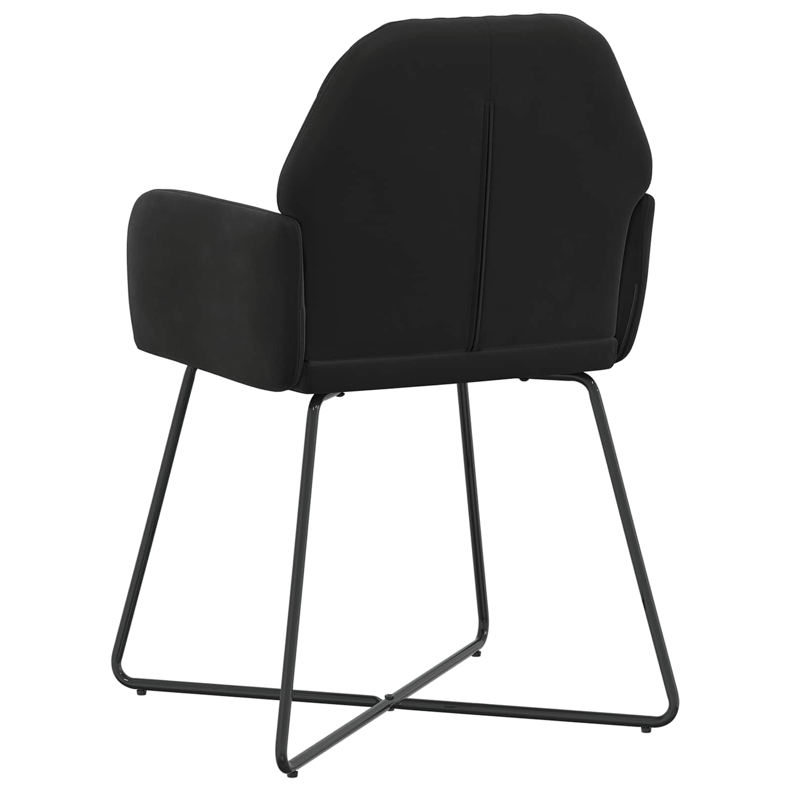 Trpezarijske stolice 6 pcs Baršun Crna 55 x 50 x 84 cm