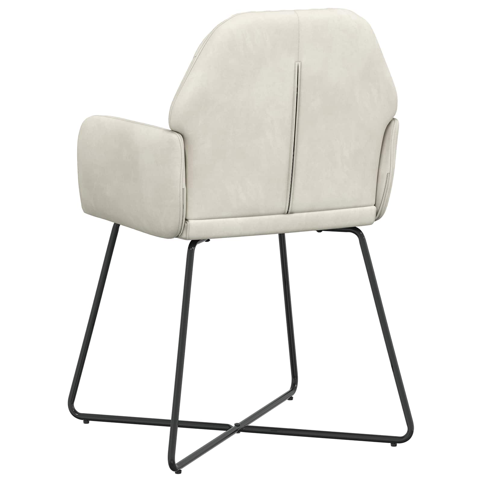 Trpezarijske stolice 6 pcs Baršun Krem 55 x 50 x 84 cm