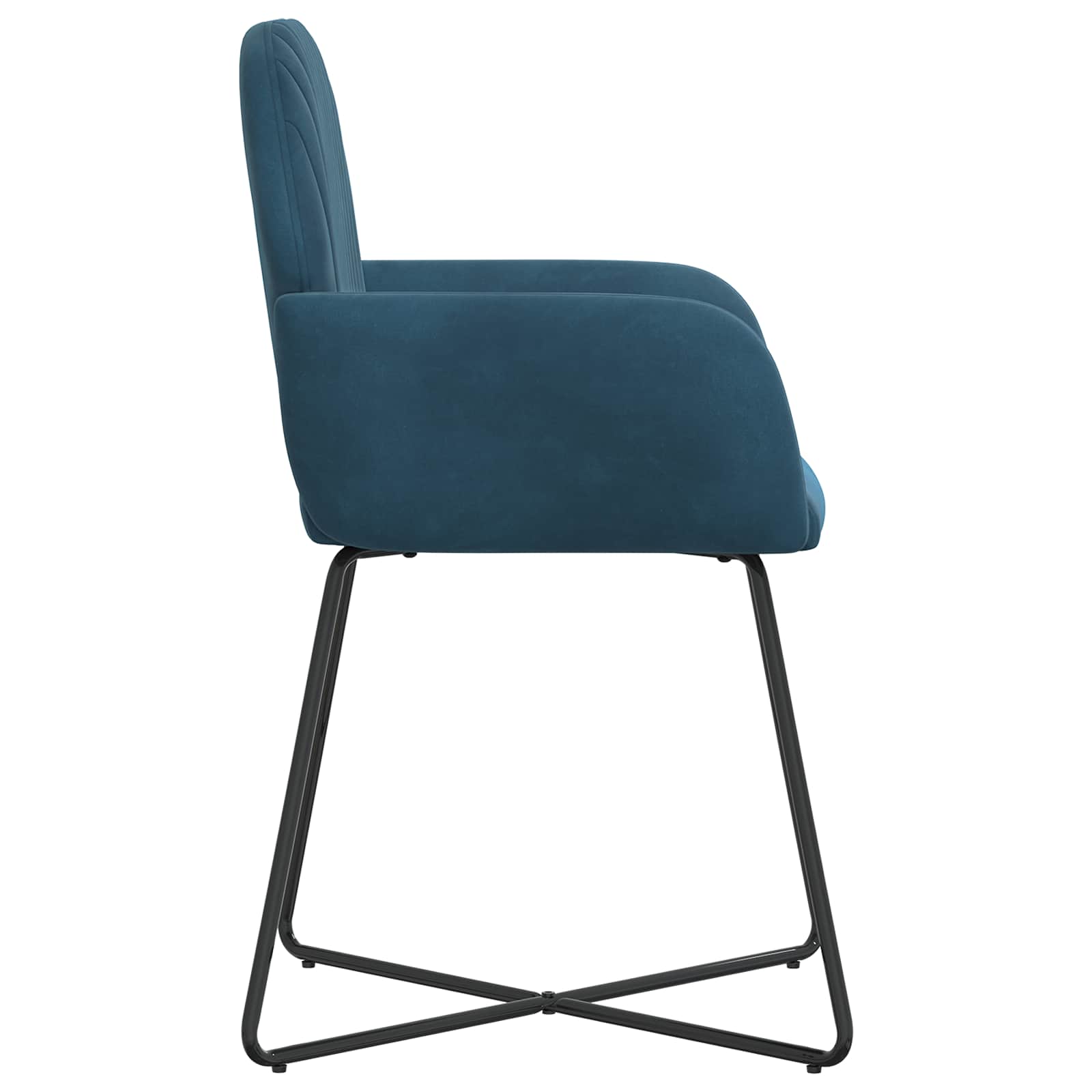 Trpezarijske stolice 6 pcs Baršun Plava 55 x 50 x 84 cm