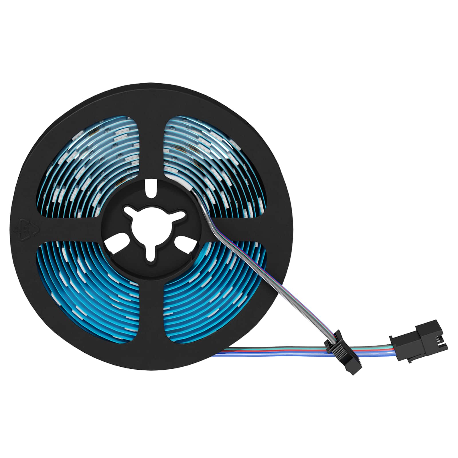 LED traka 2 pcs Crna i prozirna 2500 mm Bakar i plastika