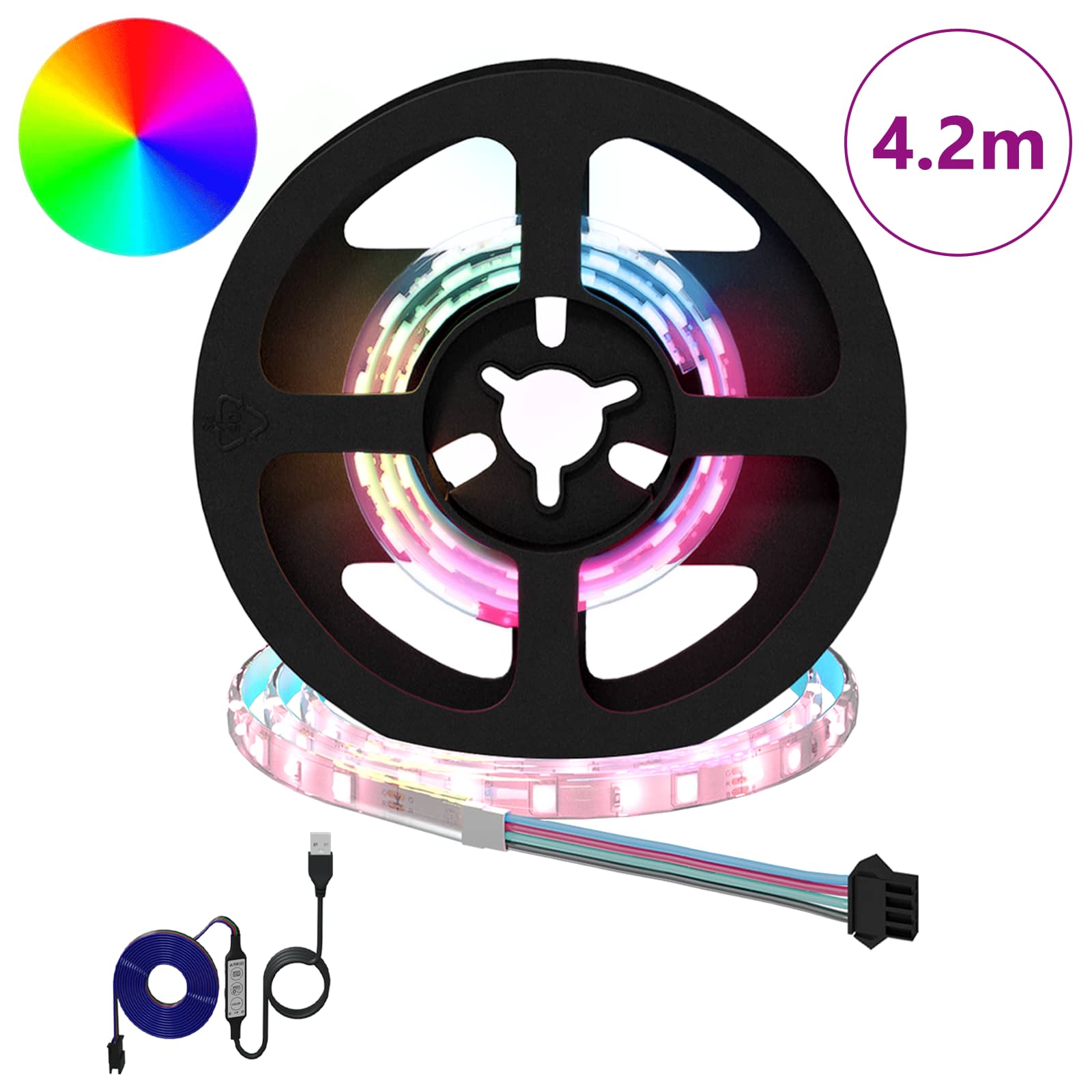 LED traka 12 pcs Crna i prozirna 350 mm Bakar i plastika