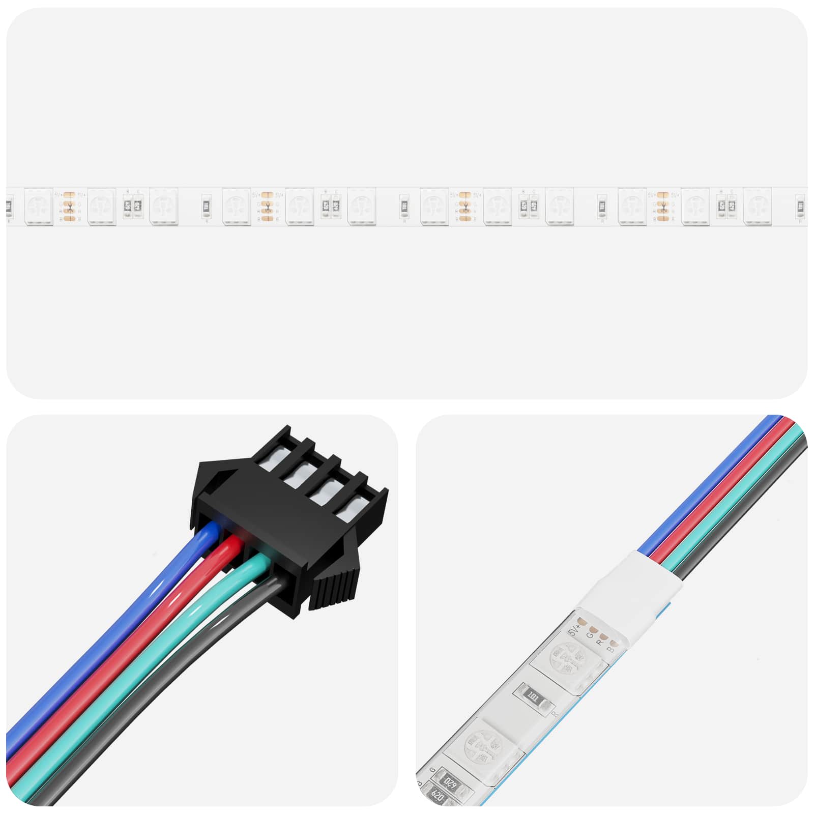 LED traka 12 pcs Crna i prozirna 40 x 0,8 x 0,3 cm