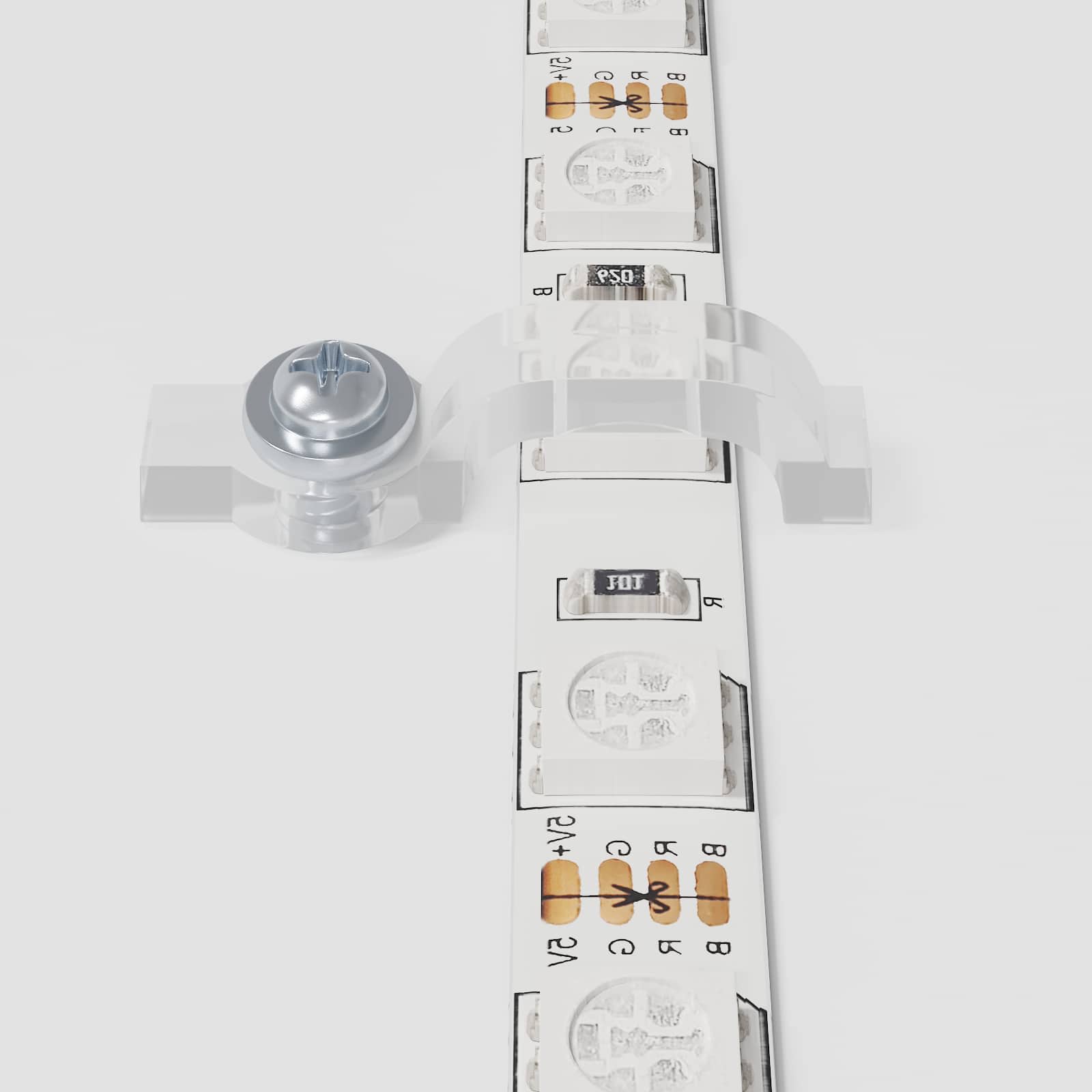LED traka 12 pcs Crna i prozirna 40 x 0,8 x 0,3 cm