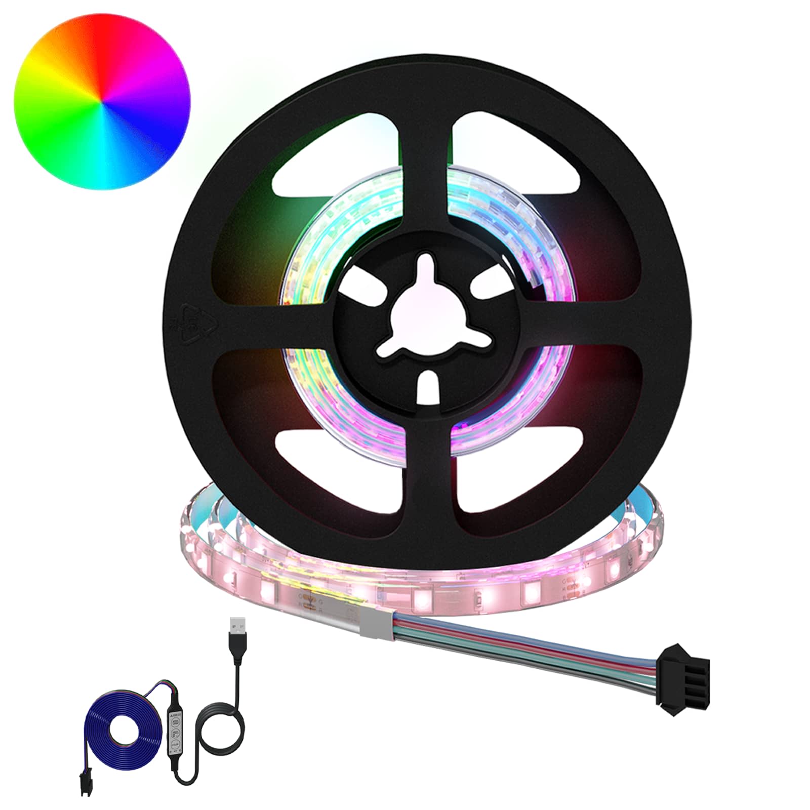 LED traka 12 pcs Crna i prozirna 450 mm Bakar i plastika