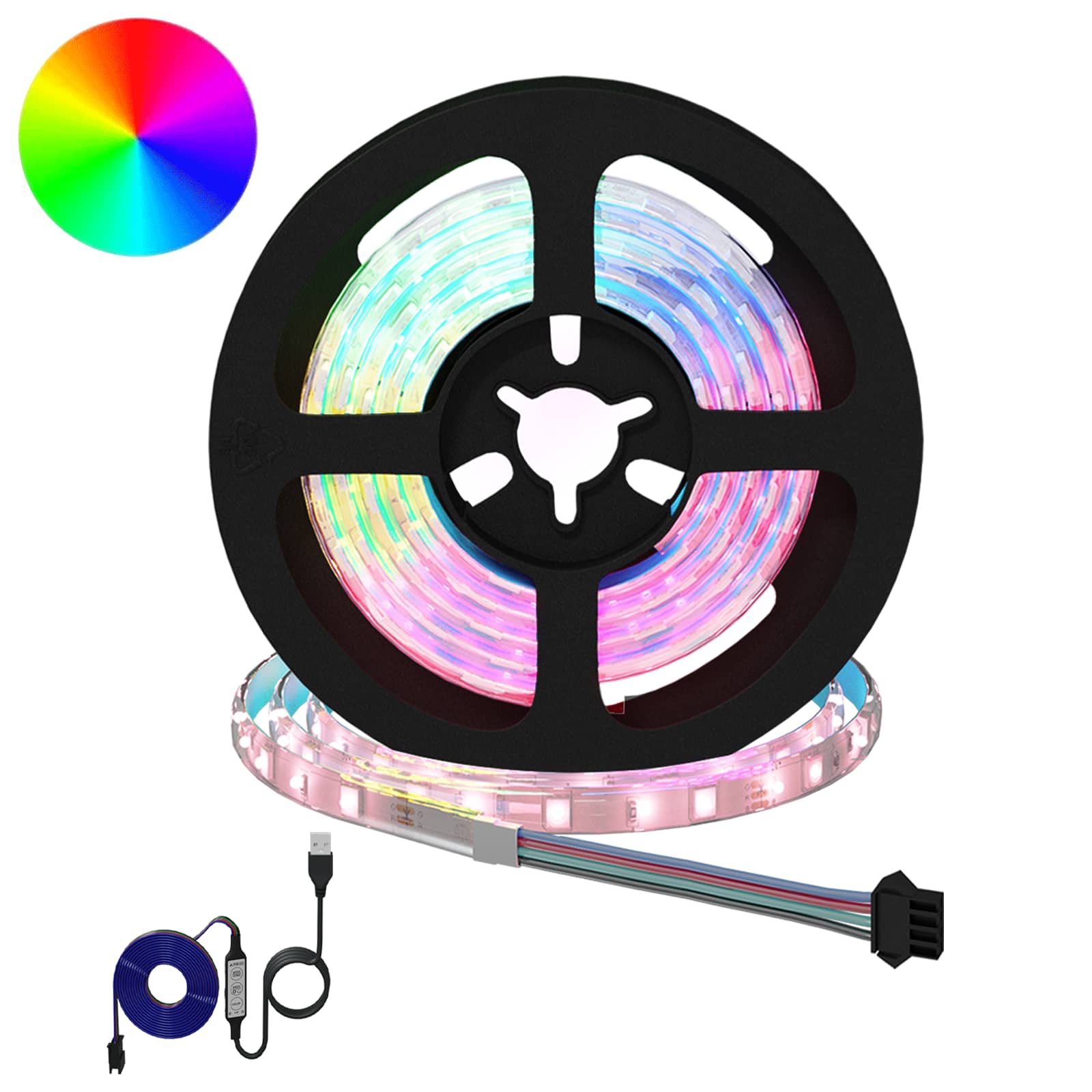 LED traka 2 pcs Crna i prozirna 900 mm Bakar i plastika