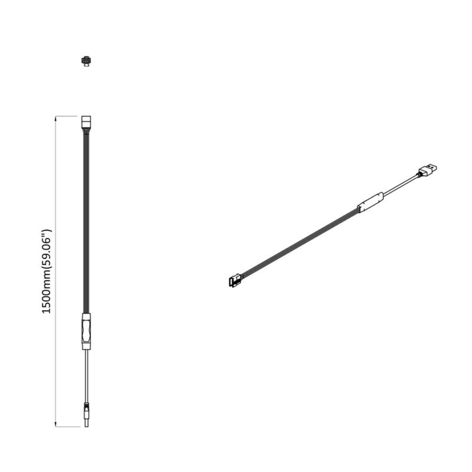 LED traka 12 pcs Crna i prozirna 2100 mm Bakar i plastika