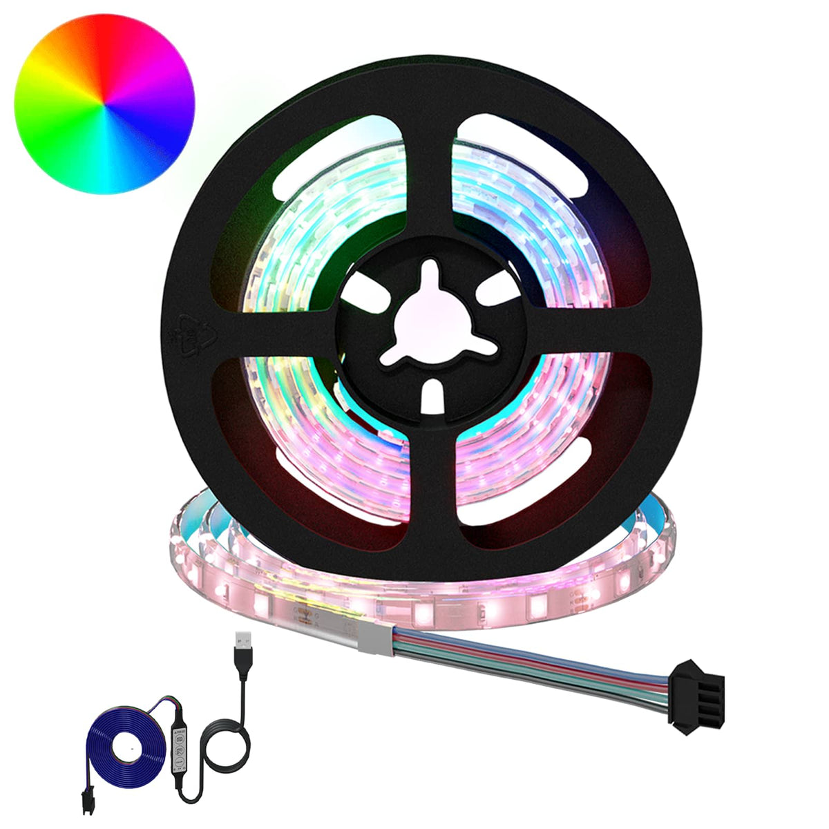 LED traka 12 kom. Crna i prozirna Bakar i plastika