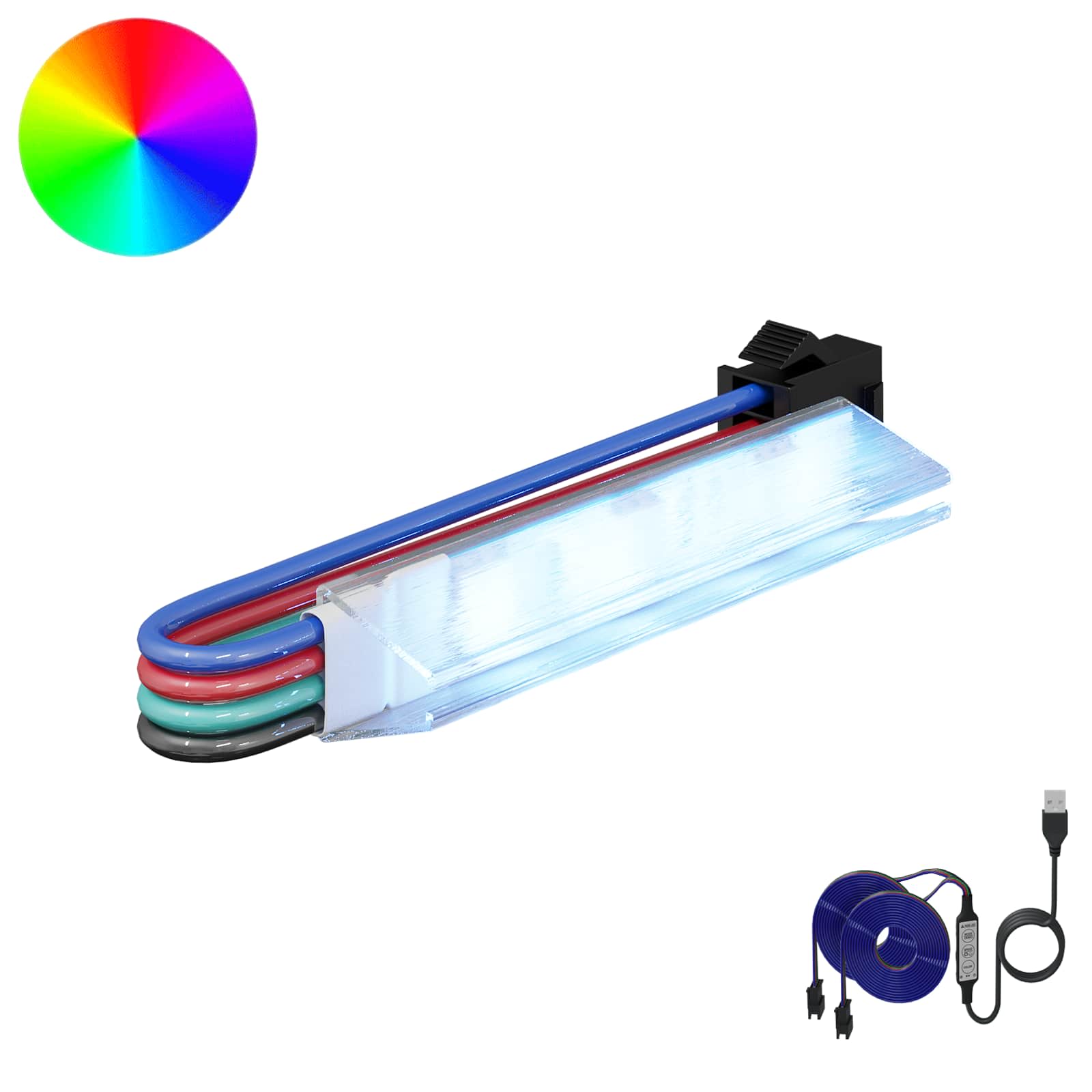 LED traka 2 pcs Crna i višenamjenska 1745 mm Bakar i plastika
