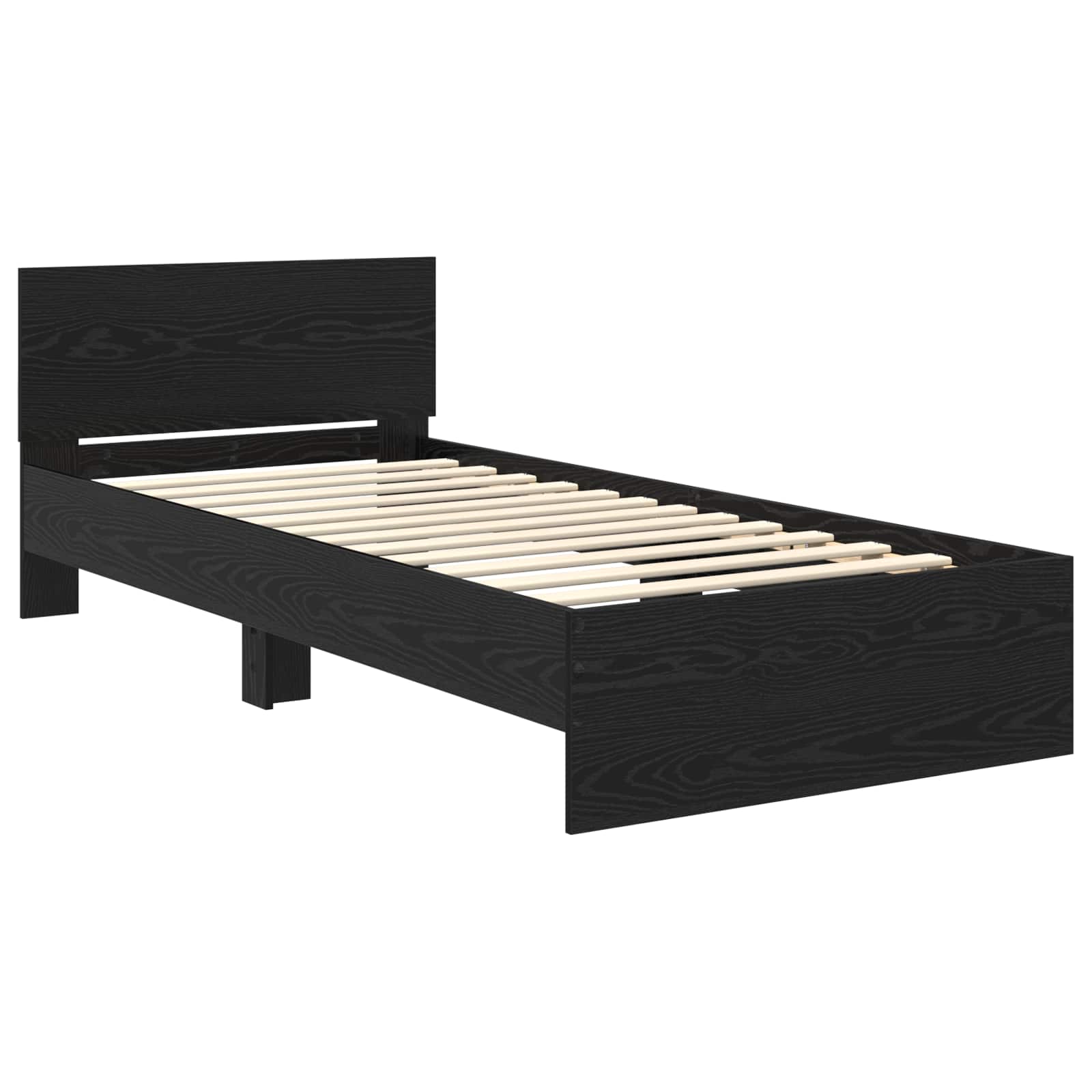Krevetna konstrukcija s LED svjetlom Crni hrast 80 x 200 cm