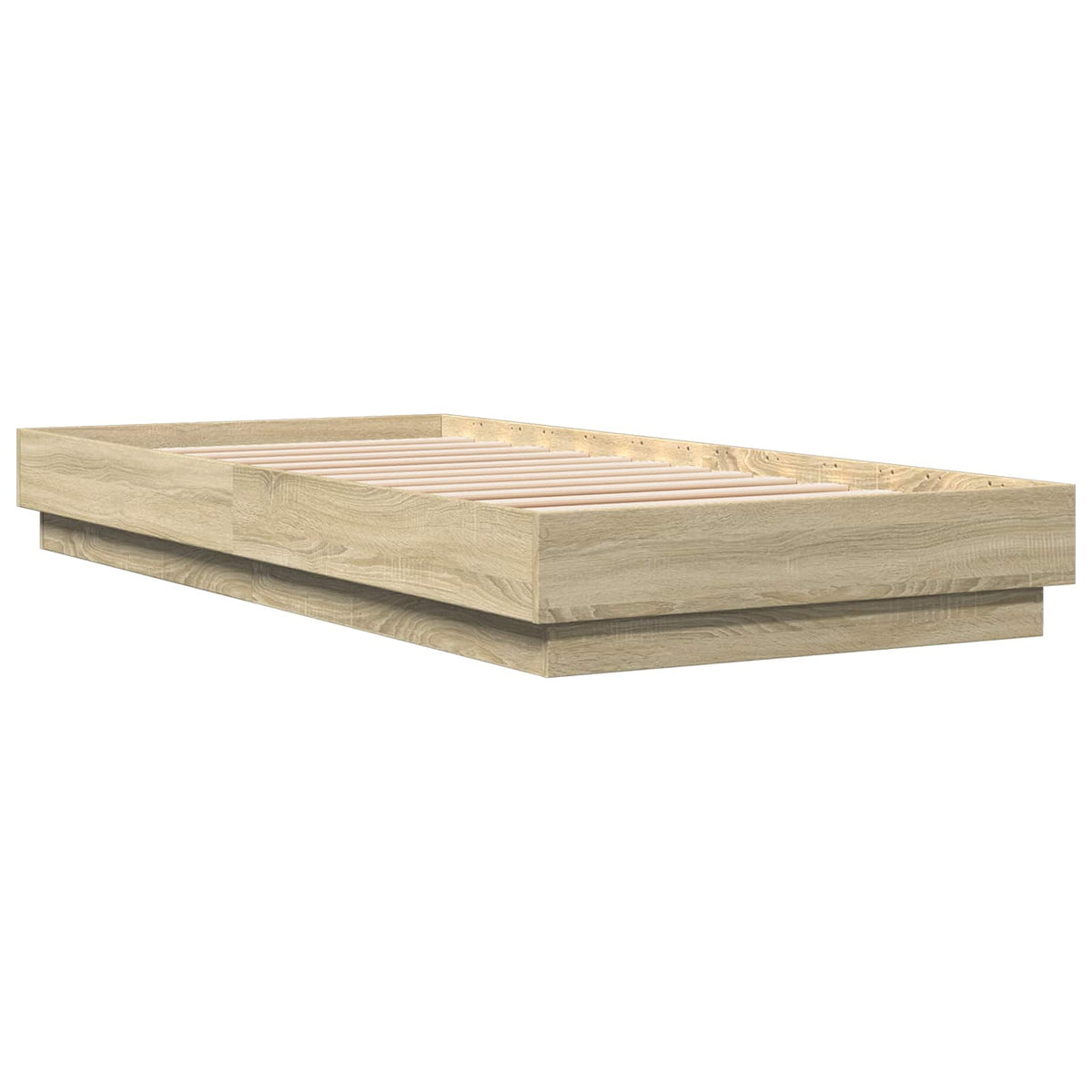Krevetna konstrukcija s LED svjetlom Hrast sonoma 80 x 200 cm
