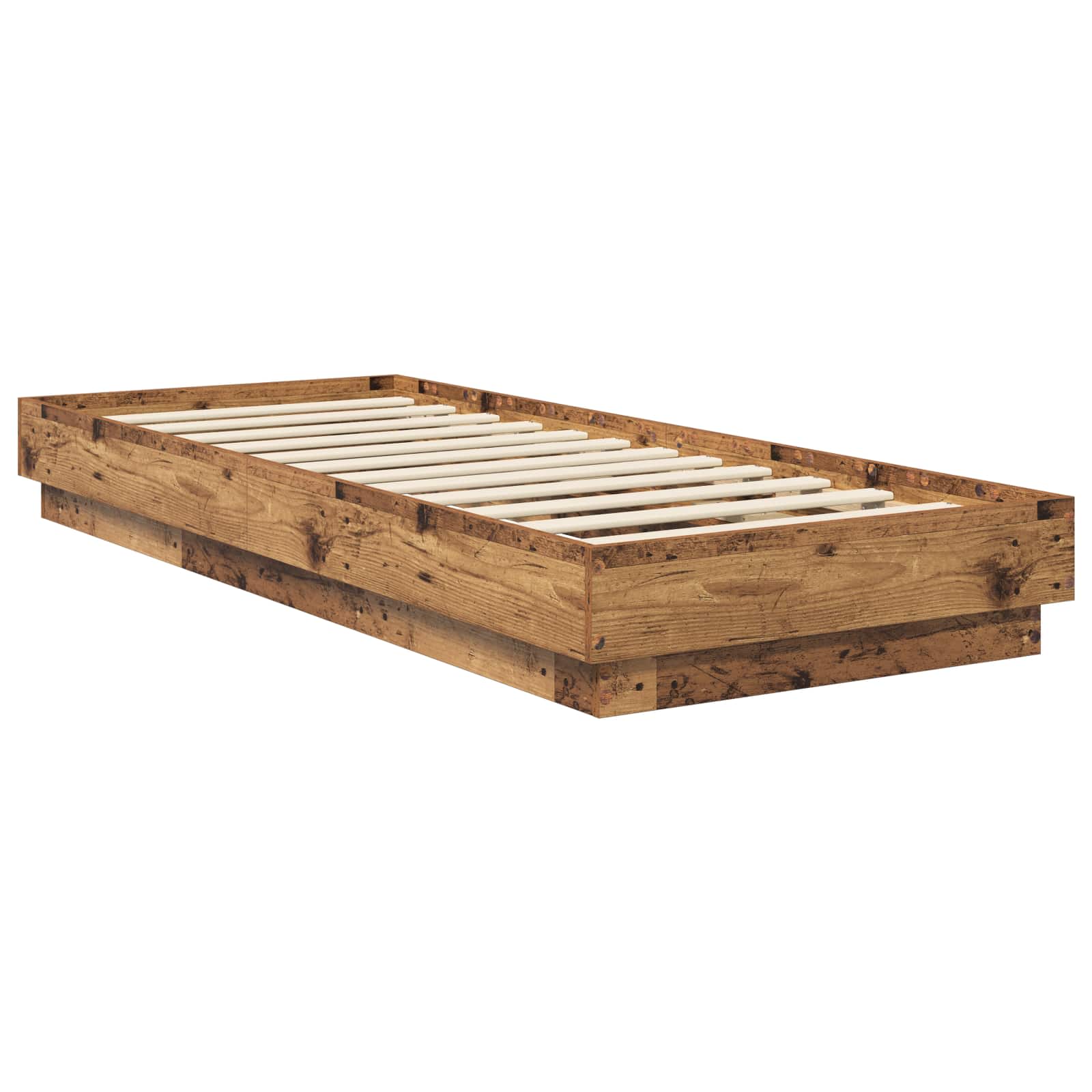 Krevetna konstrukcija s LED svjetlom Staro drvo 80 x 200 cm