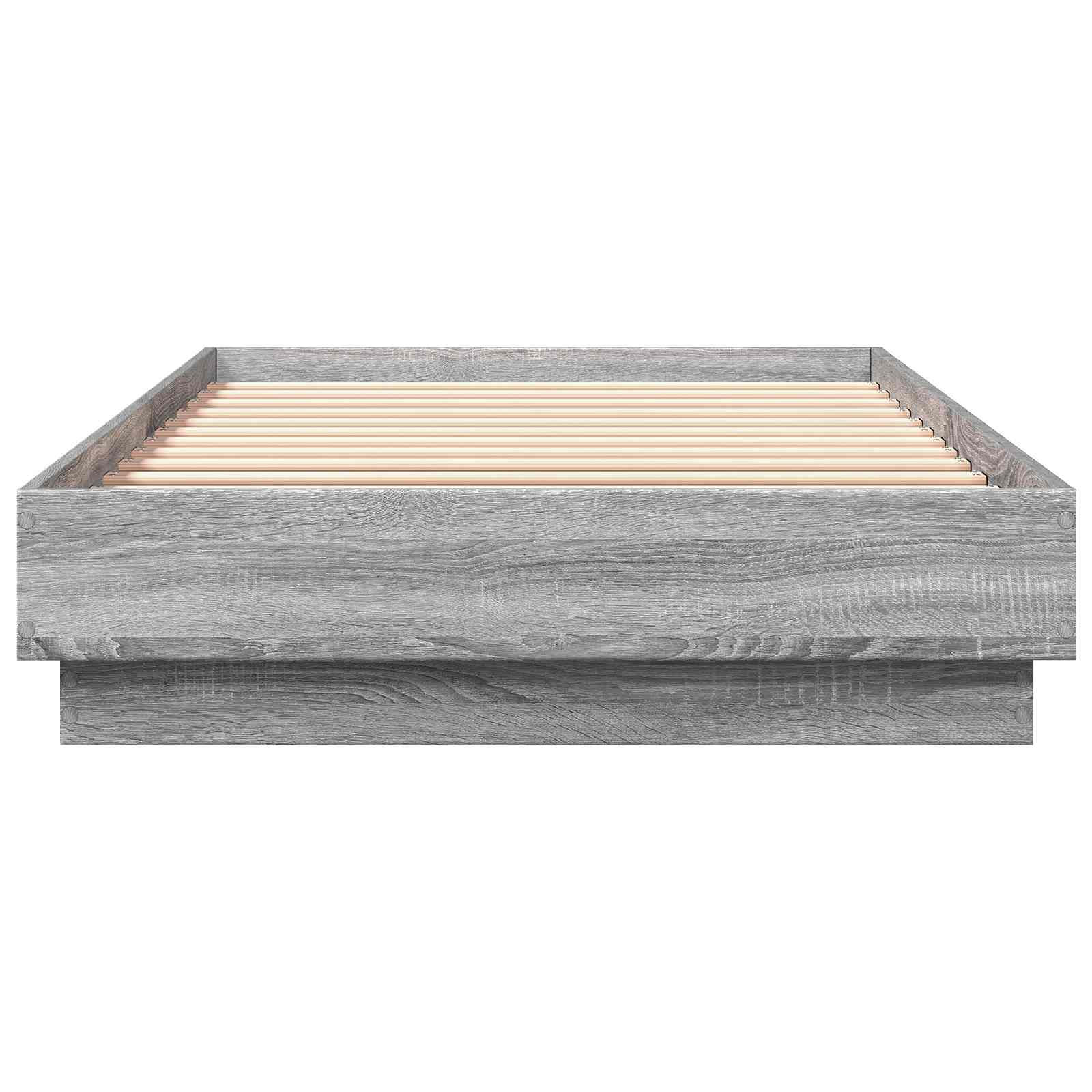 Krevetna konstrukcija s LED svjetlom Siva Sonoma 80 x 200 cm