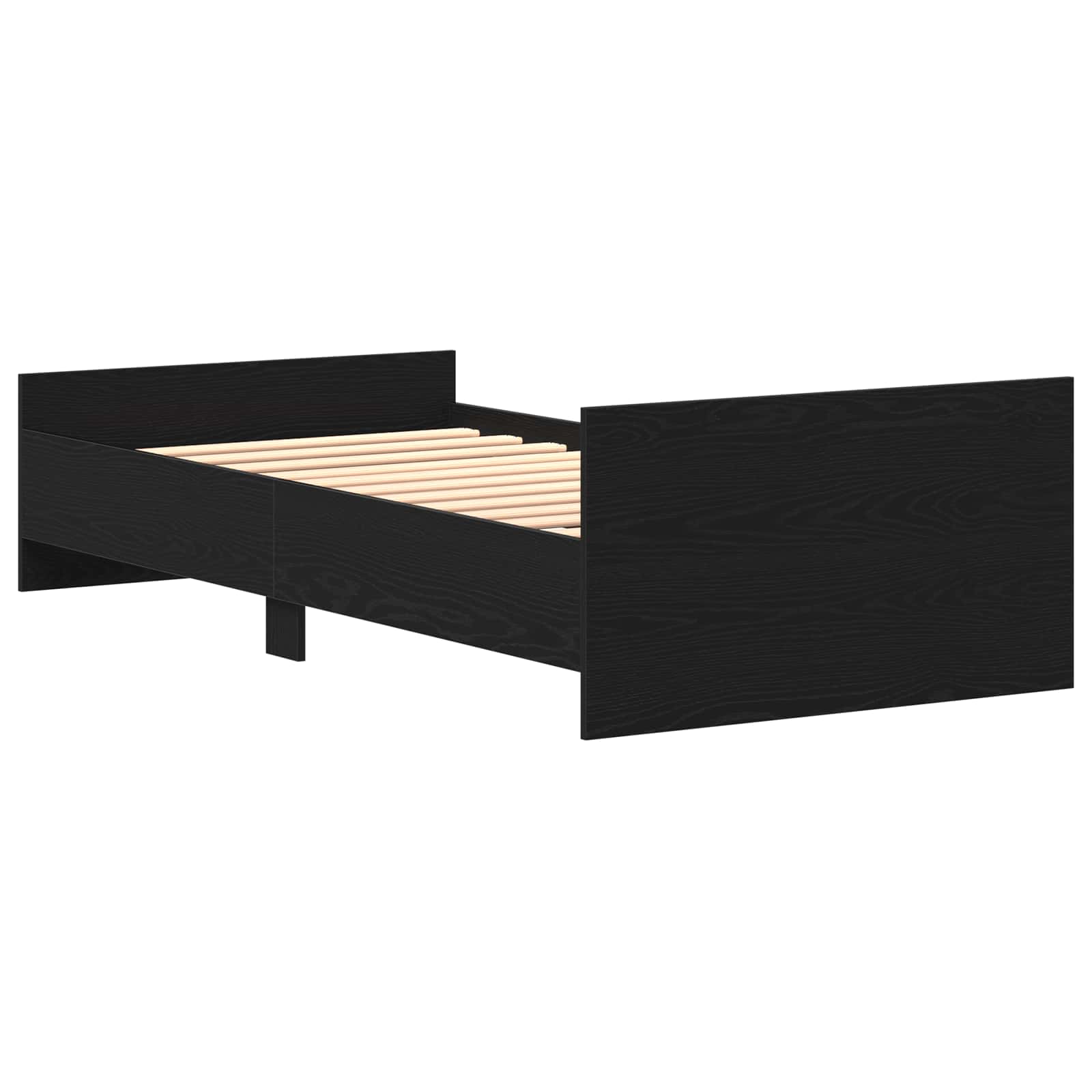 Okvir kreveta s uzglavljem Crni hrast 80 x 200 cm