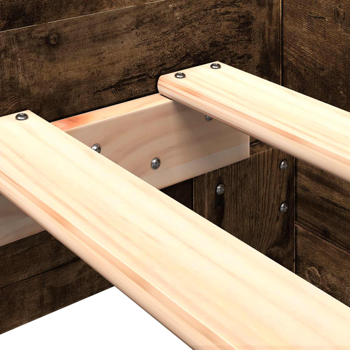 Okvir kreveta s uzglavljem Dimljeni hrast 80 x 200 cm