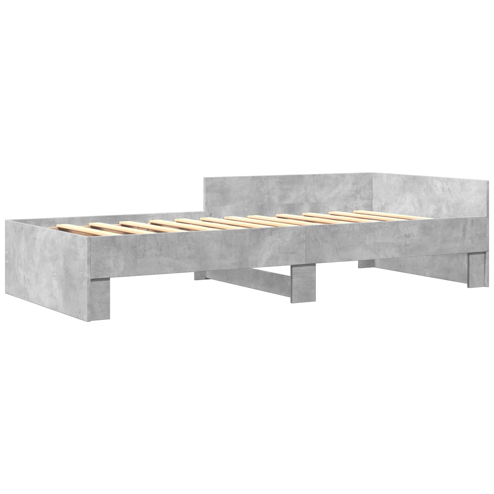 Okvir kreveta s uzglavljem Betonska siva 80 x 200 cm