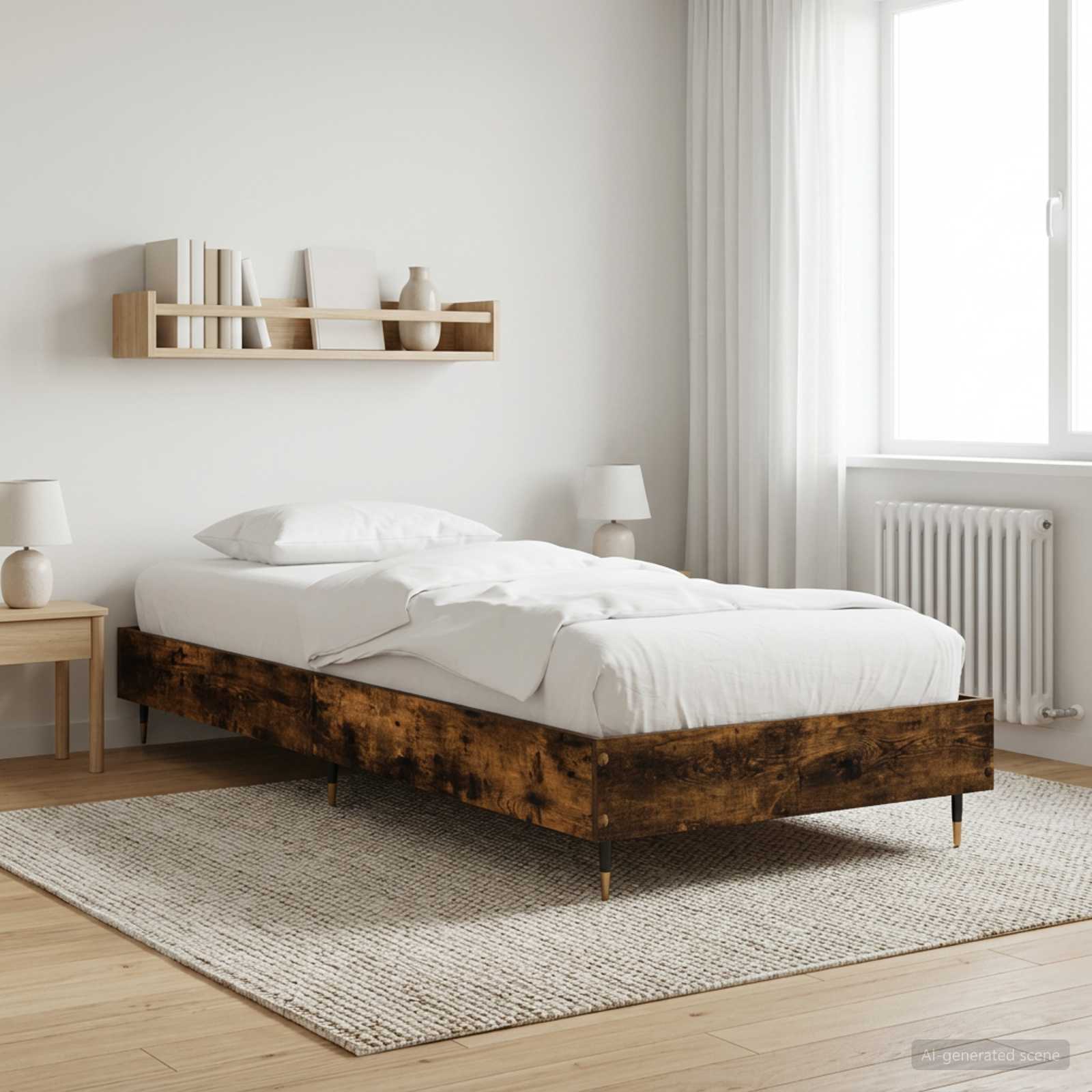 Krevetna konstrukcija Dimljeni hrast 80 x 200 cm
