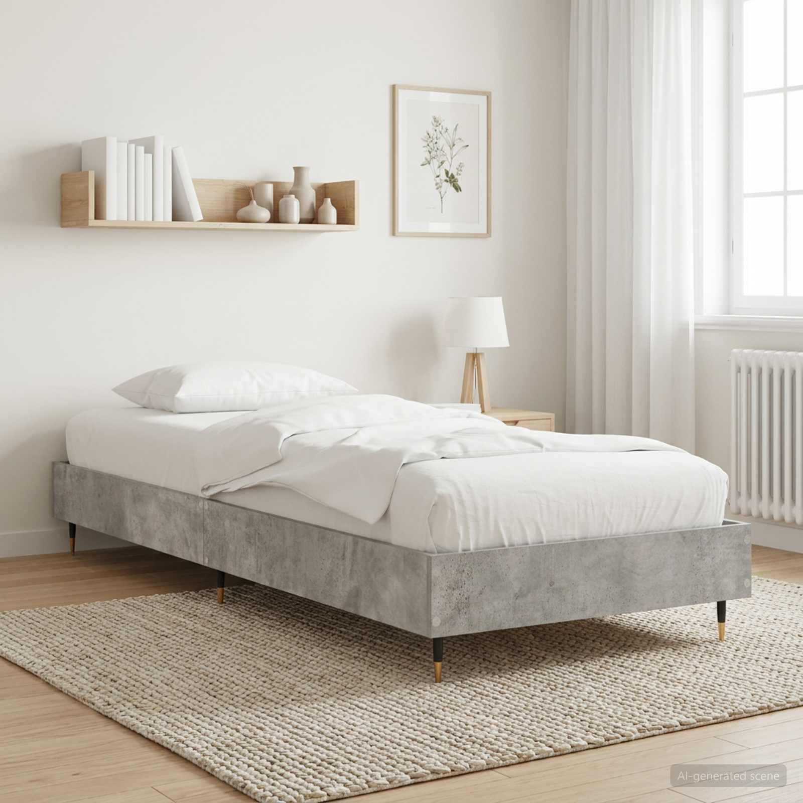 Krevetna konstrukcija Betonska siva 80 x 200 cm