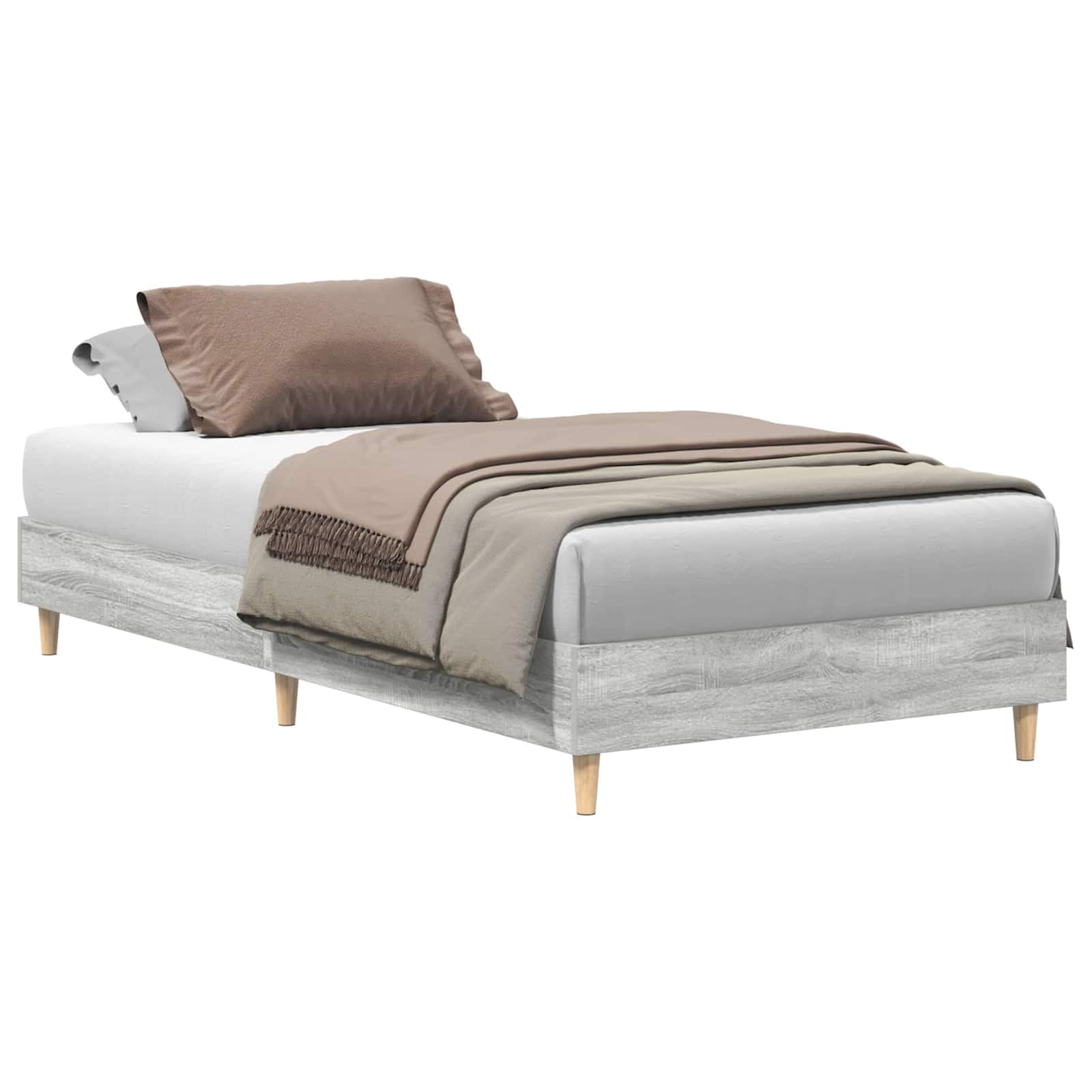 Krevetna konstrukcija Siva Sonoma 80 x 200 cm Konstruirano drvo