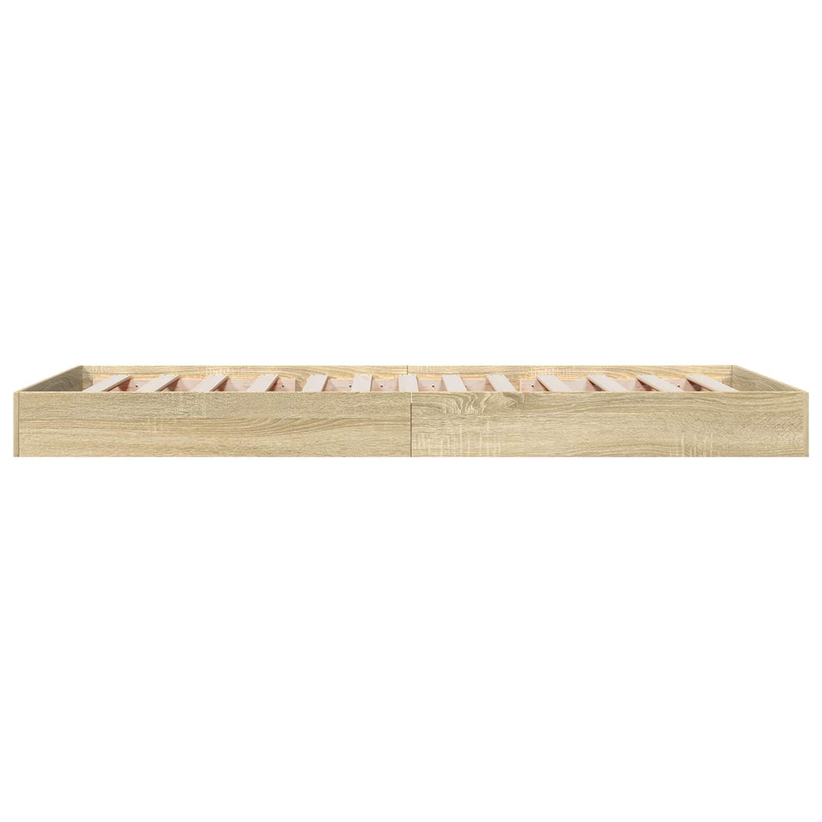 Okvir kreveta za pod Hrast sonoma 80 x 200 cm Konstruirano drvo