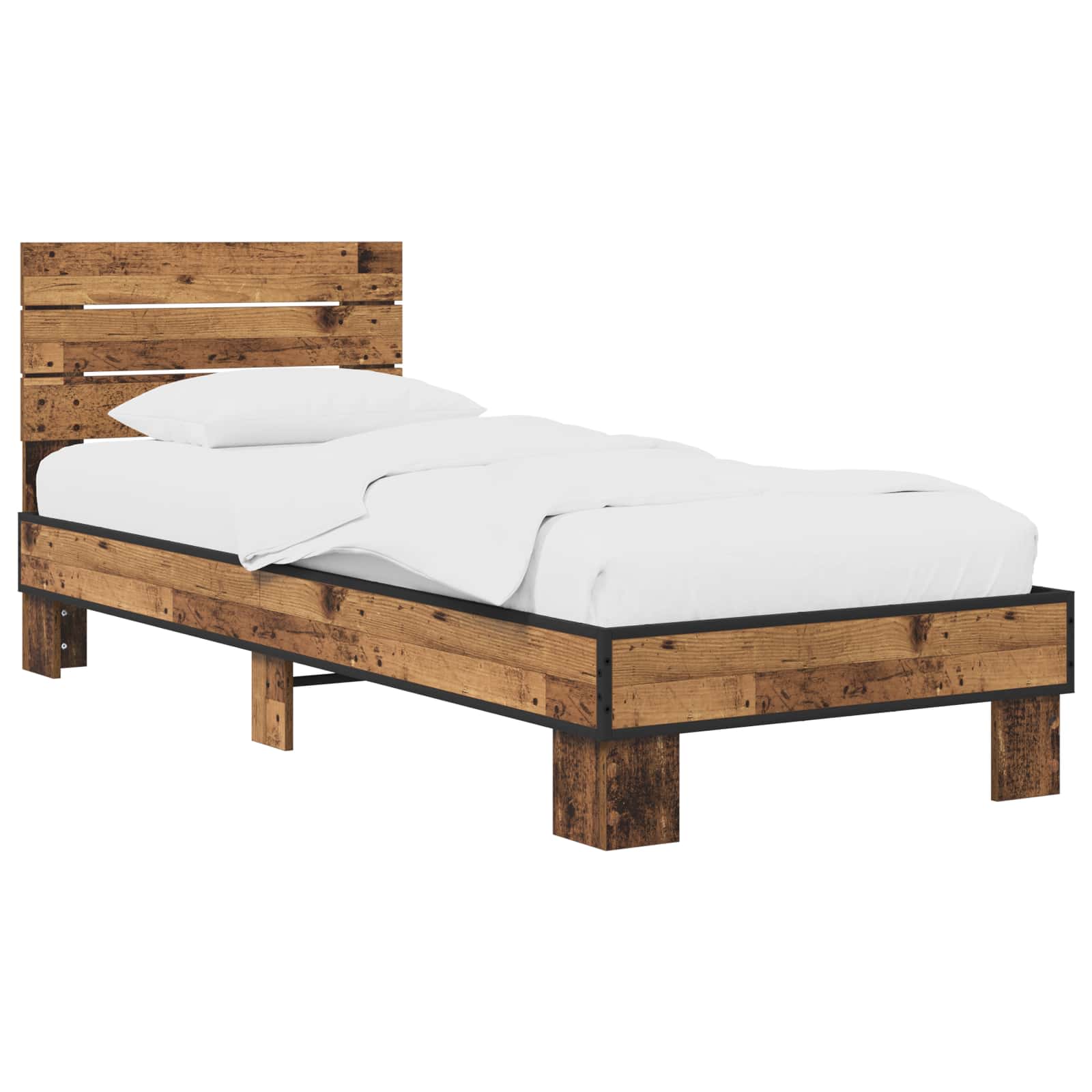 Okvir kreveta s uzglavljem Staro drvo 80 x 200 cm