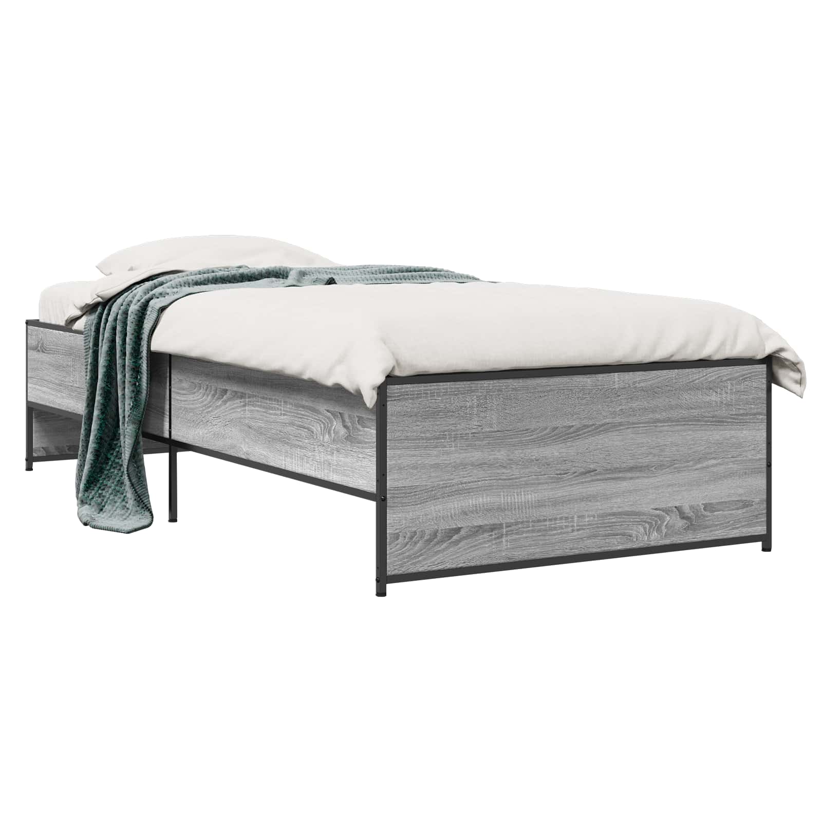 Krevetna konstrukcija Siva Sonoma 80 x 200 cm Konstruirano drvo